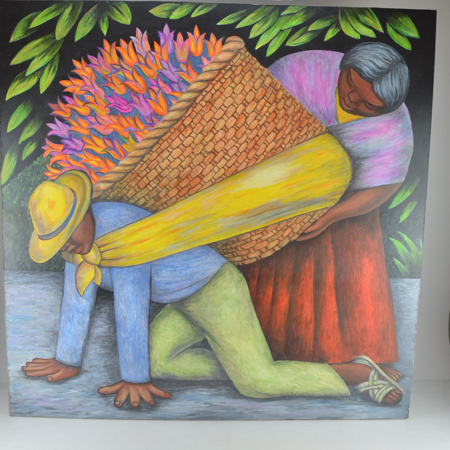 Reproduction Painting of Diego Rivera's "The Flower Carrier"