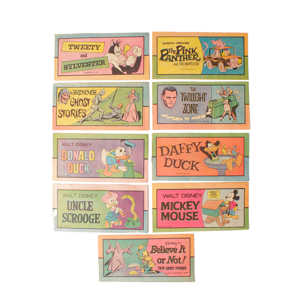 Nine Vintage Mini Comic Books Including Disney