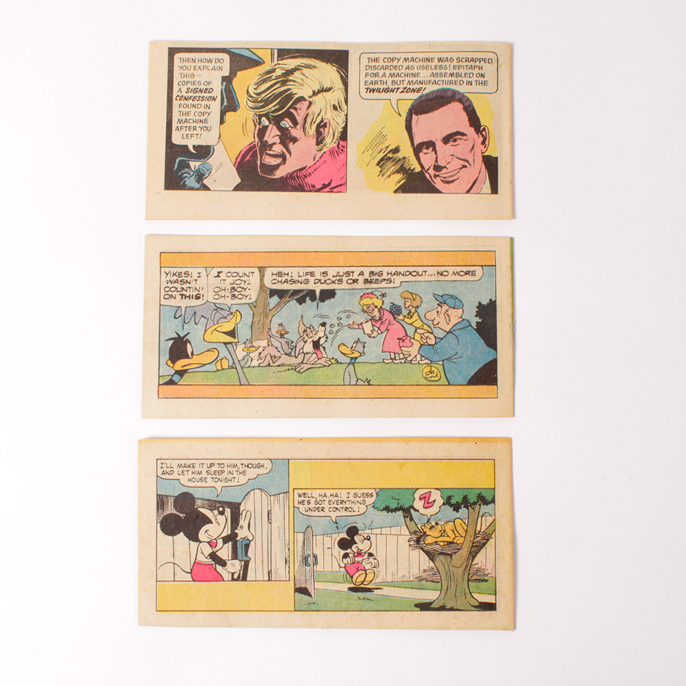 Nine Vintage Mini Comic Books Including Disney