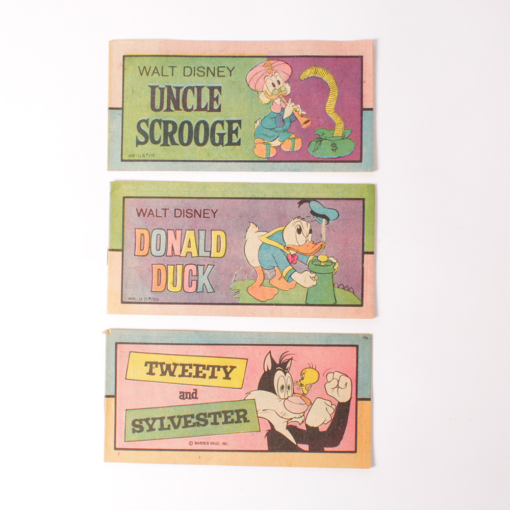 Nine Vintage Mini Comic Books Including Disney