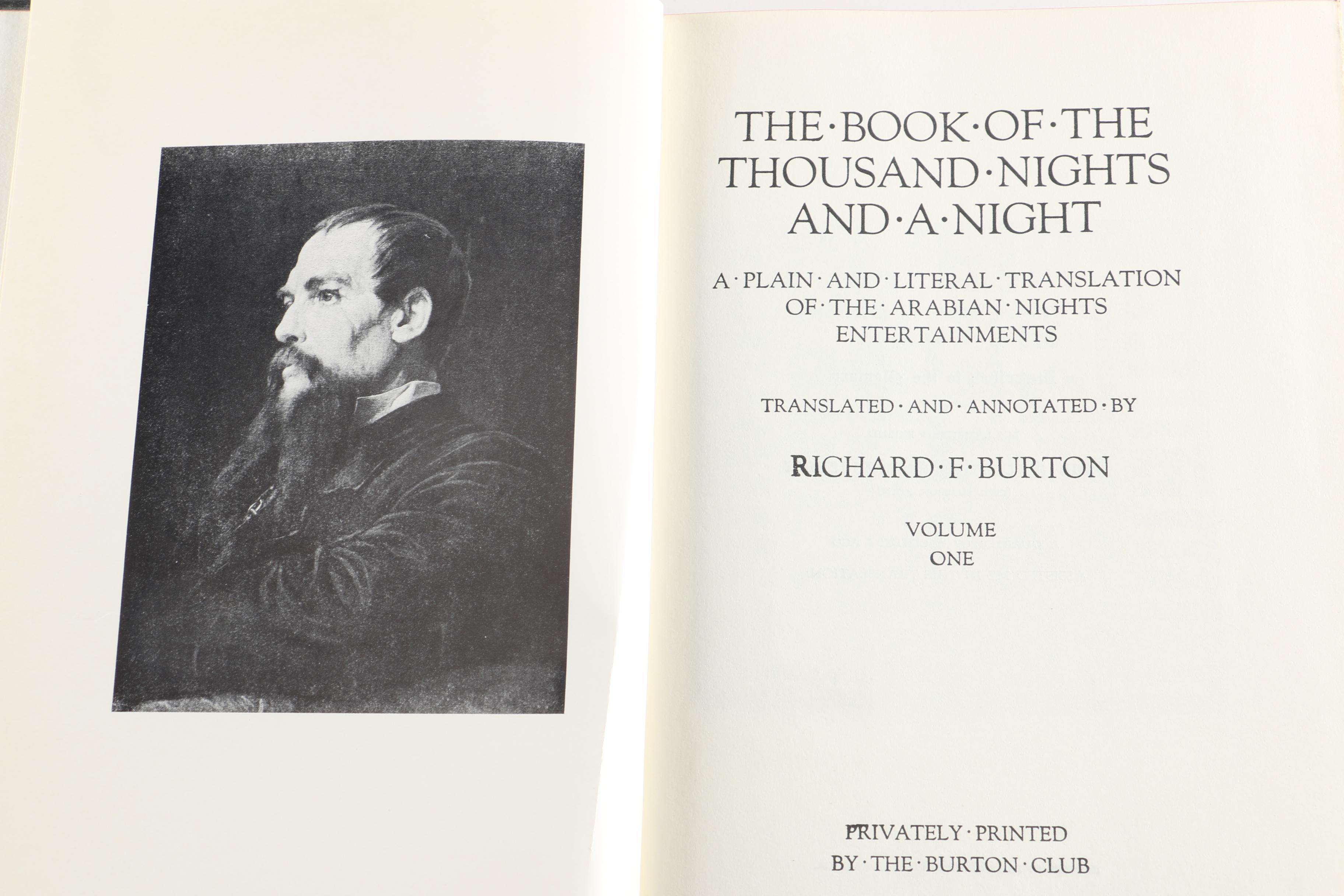 Circa 1880 Volumes One and Three of Richard Burton's "Arabian Nights" Translation