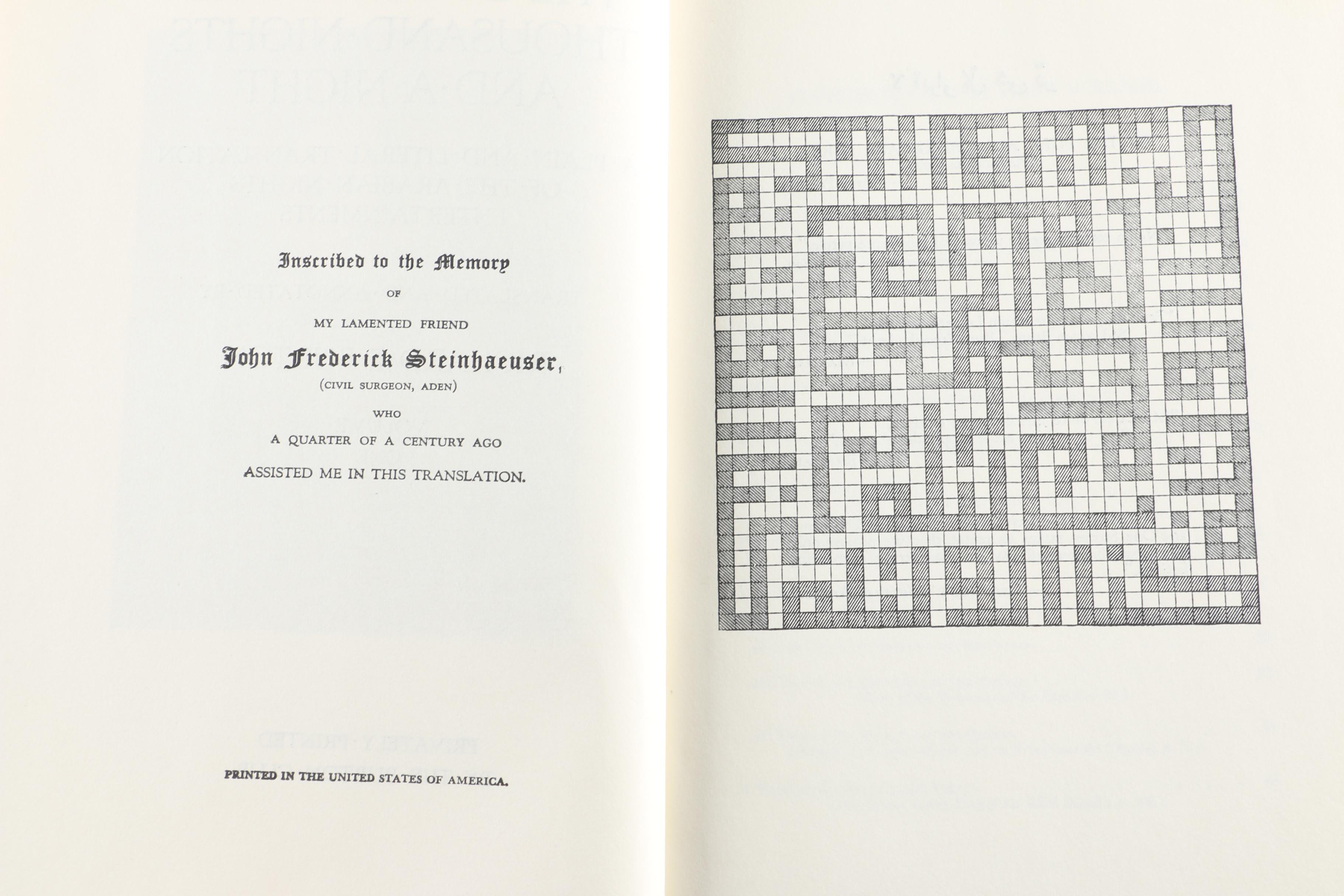 Circa 1880 Volumes One and Three of Richard Burton's "Arabian Nights" Translation