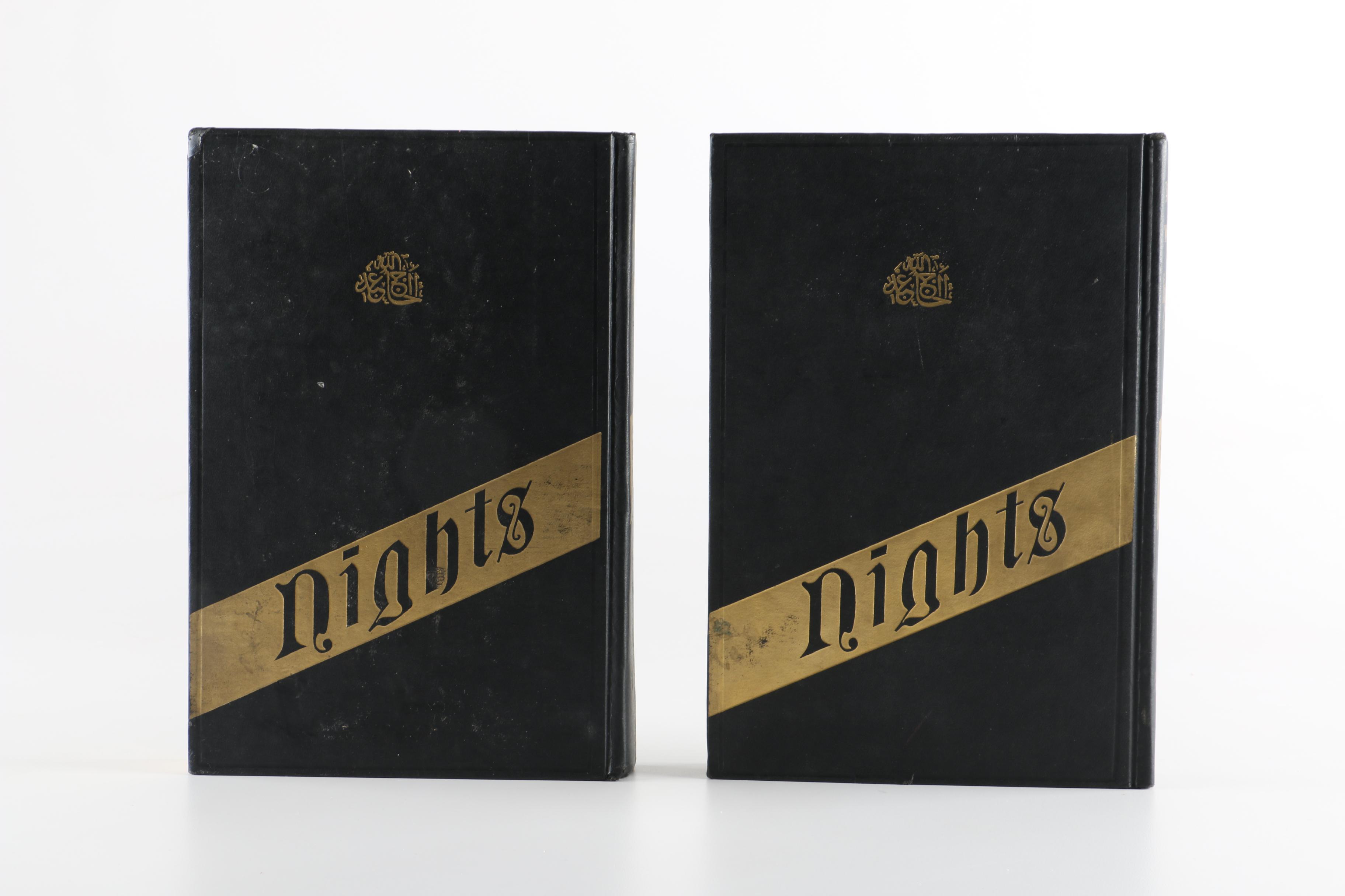 Circa 1880 Volumes One and Three of Richard Burton's "Arabian Nights" Translation