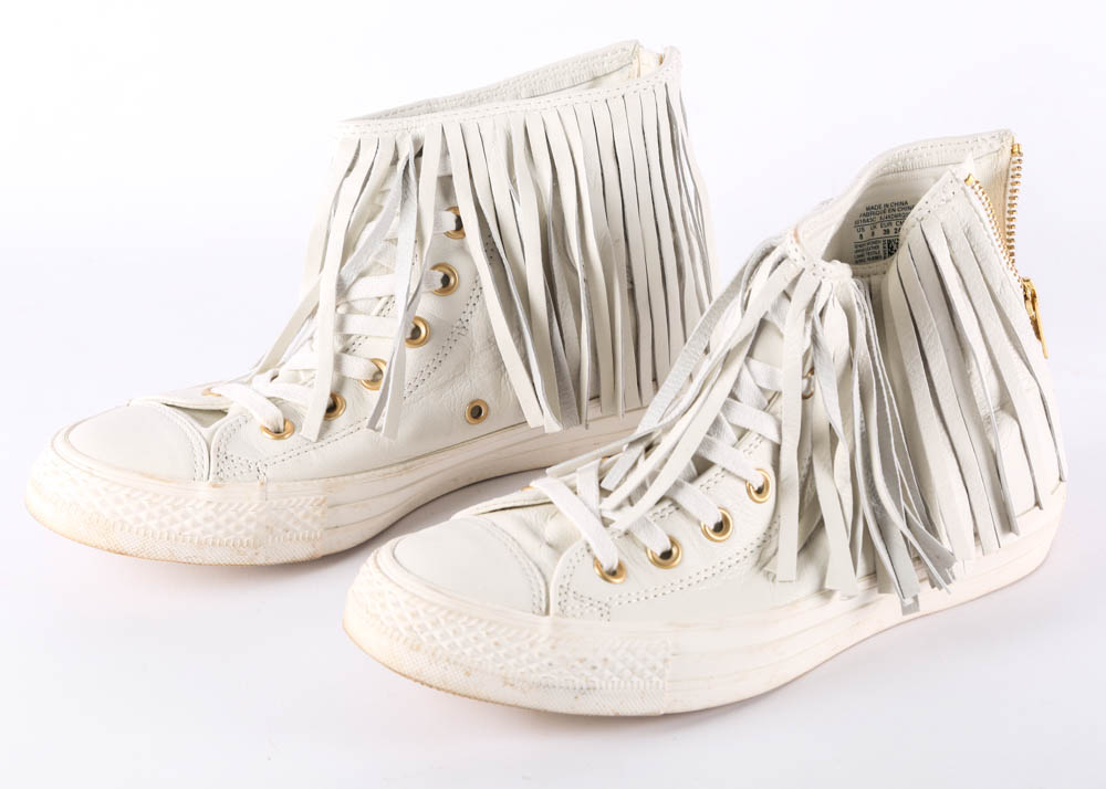 Women's Chuck Taylor Fringed Leather High Tops by Converse
