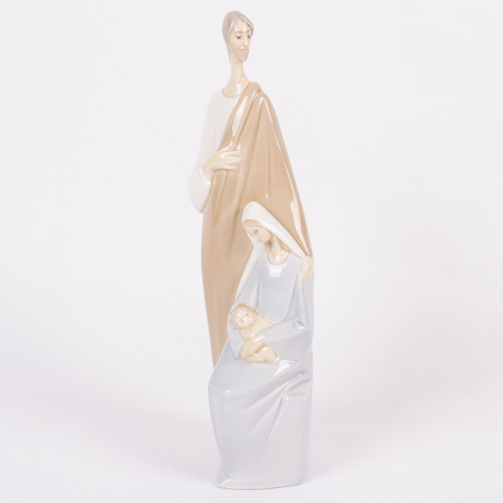 Lladro Porcelain Baby Jesus, Mary and Joseph Figurine