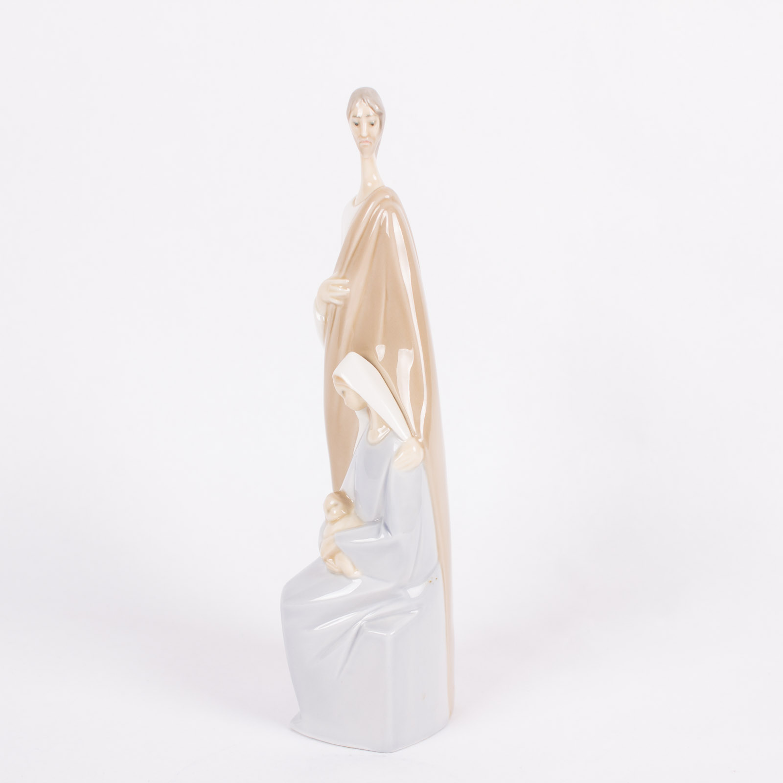 Lladro Porcelain Baby Jesus, Mary and Joseph Figurine