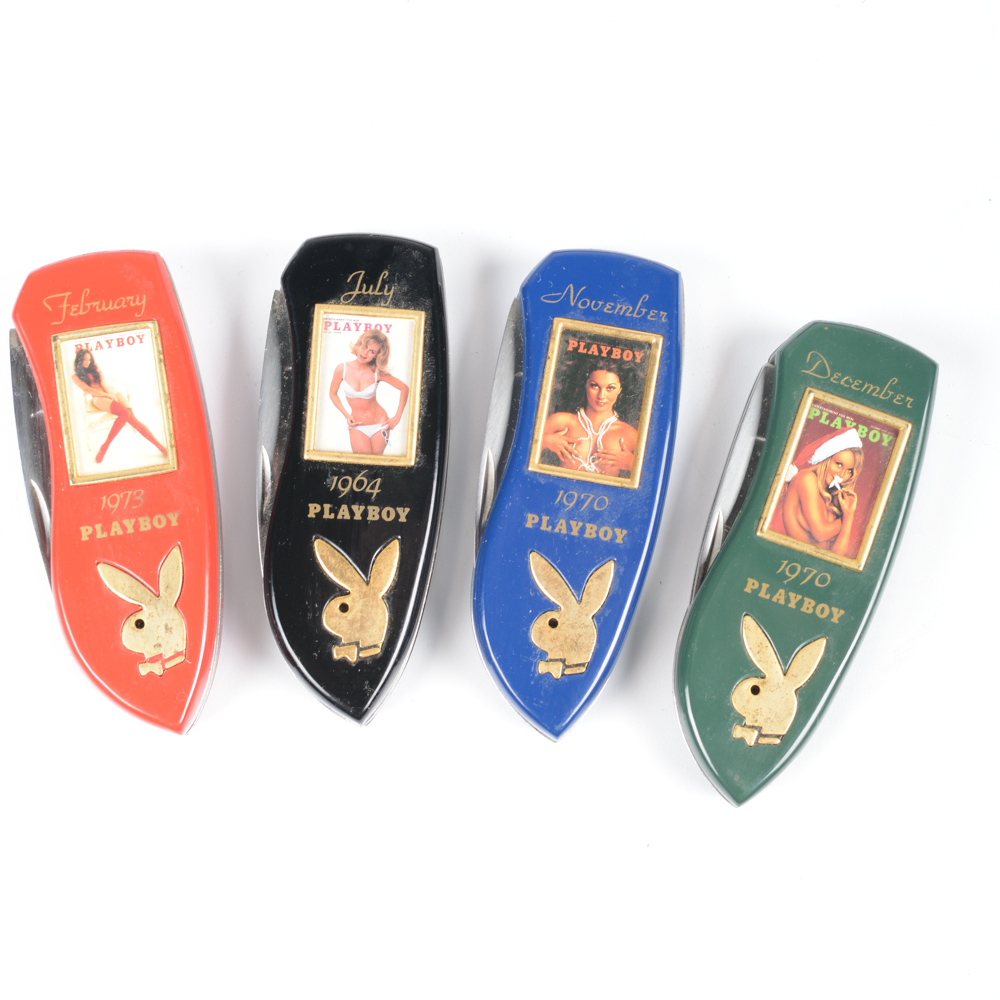 Vintage Playboy Collector's Edition Knives and Mug