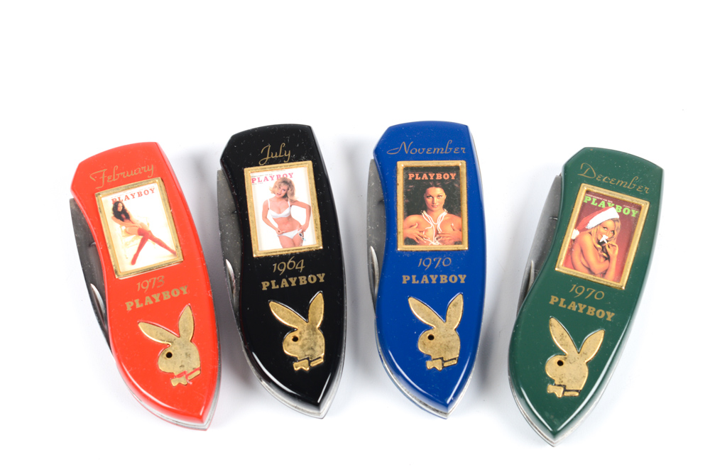 Vintage Playboy Collector's Edition Knives and Mug