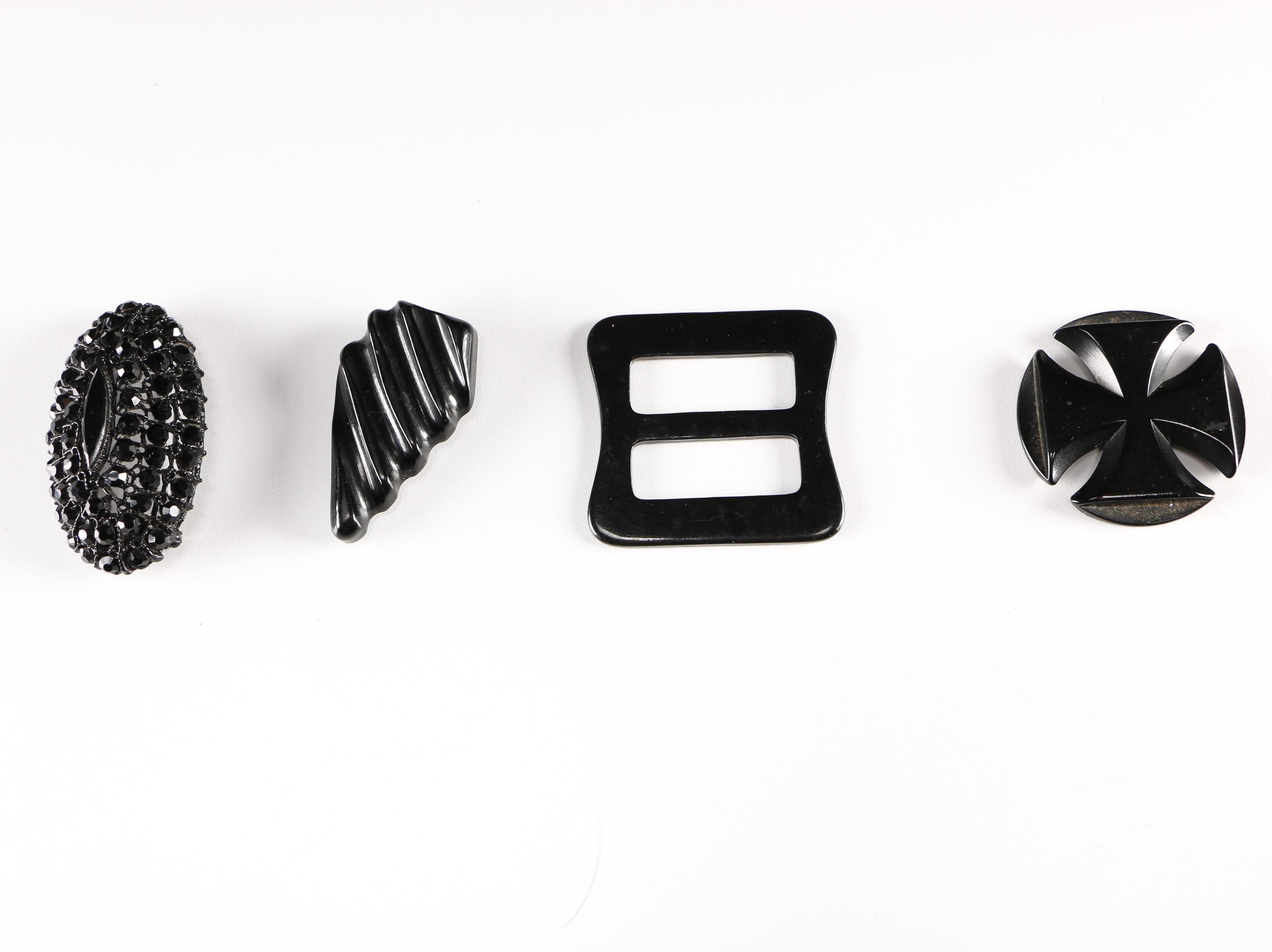 Assortment of Black Costume Jewelry