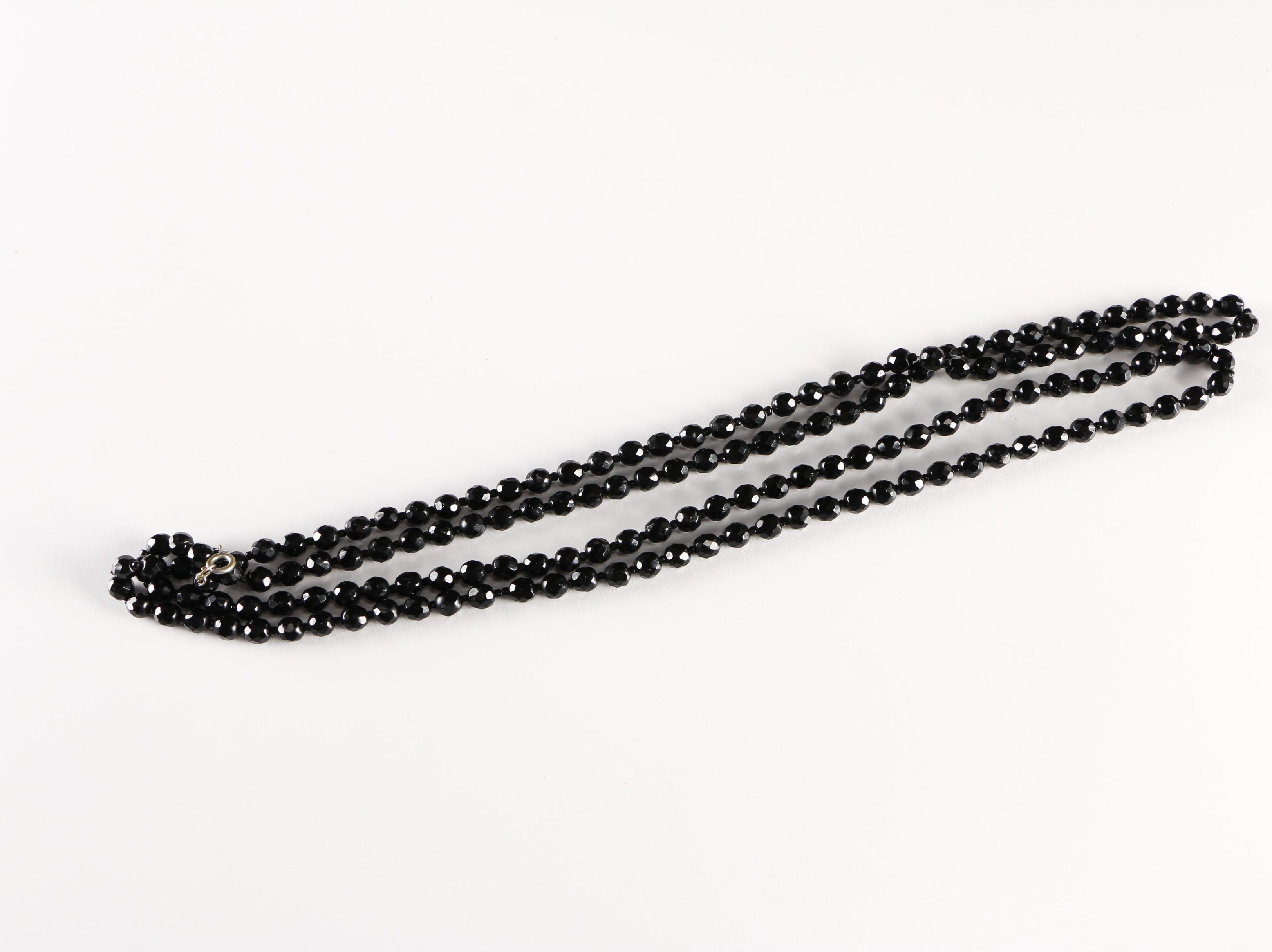 Assortment of Black Costume Jewelry