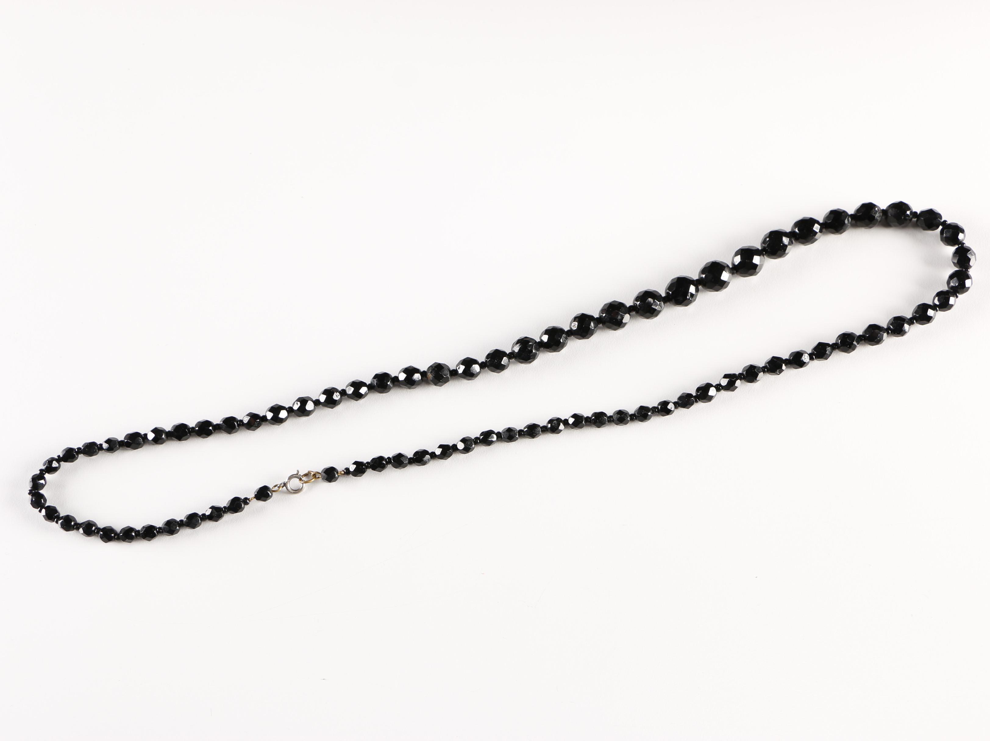 Assortment of Black Costume Jewelry