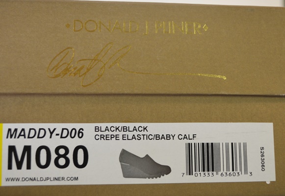 New Donald J. Pliner "Maddy" Black Crepe Women's Shoes