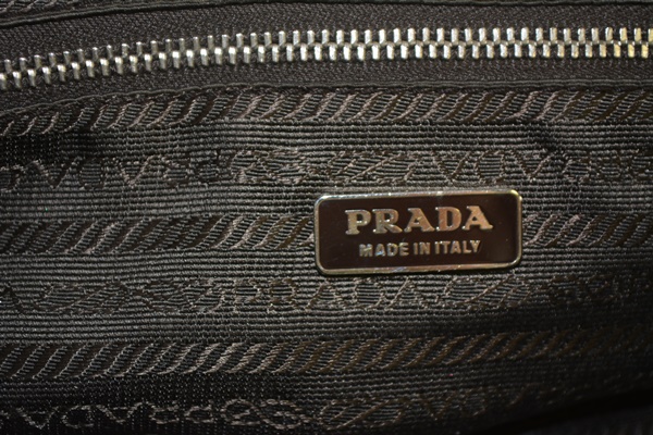 Prada Calf Hair Brown Ecru Zebra Leather Handbag