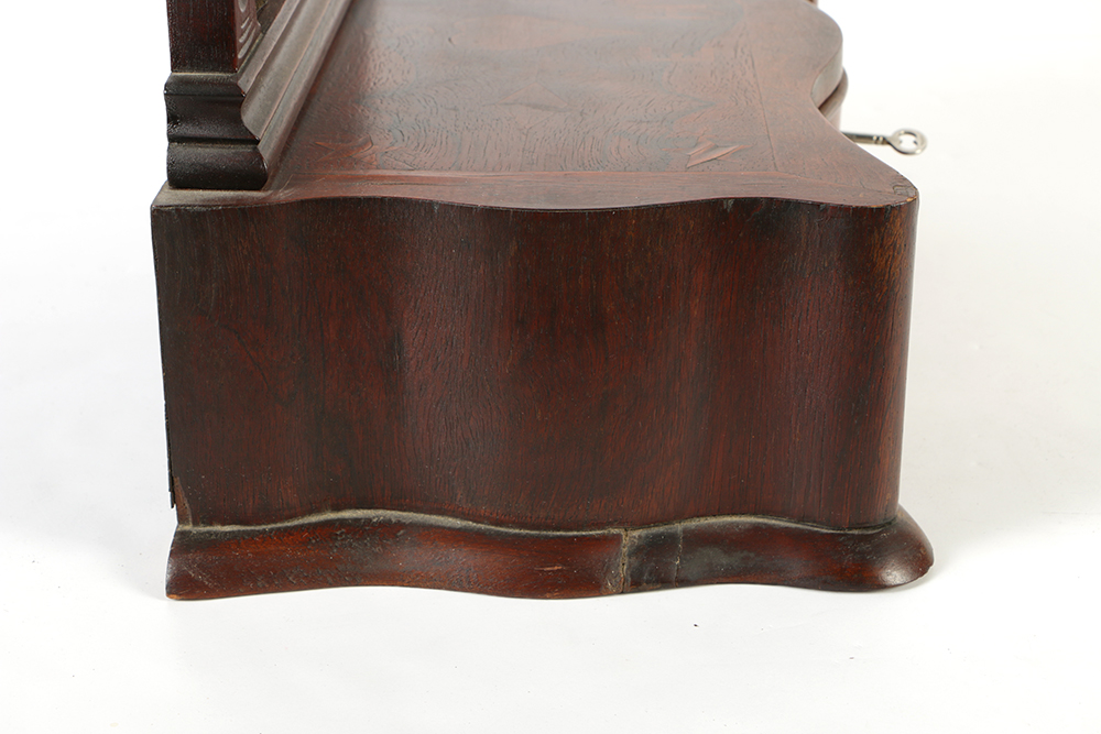 Antique Women's Dresser Mirror with Inlay Initials "SEH"