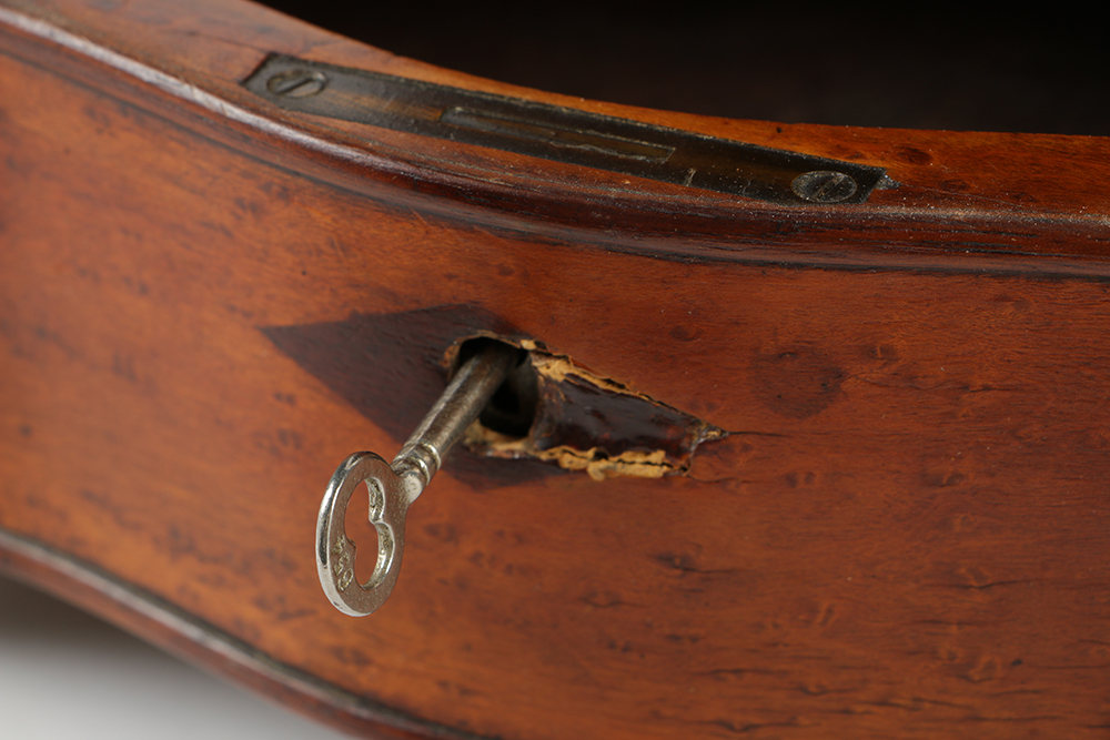 Antique Women's Dresser Mirror with Inlay Initials "SEH"