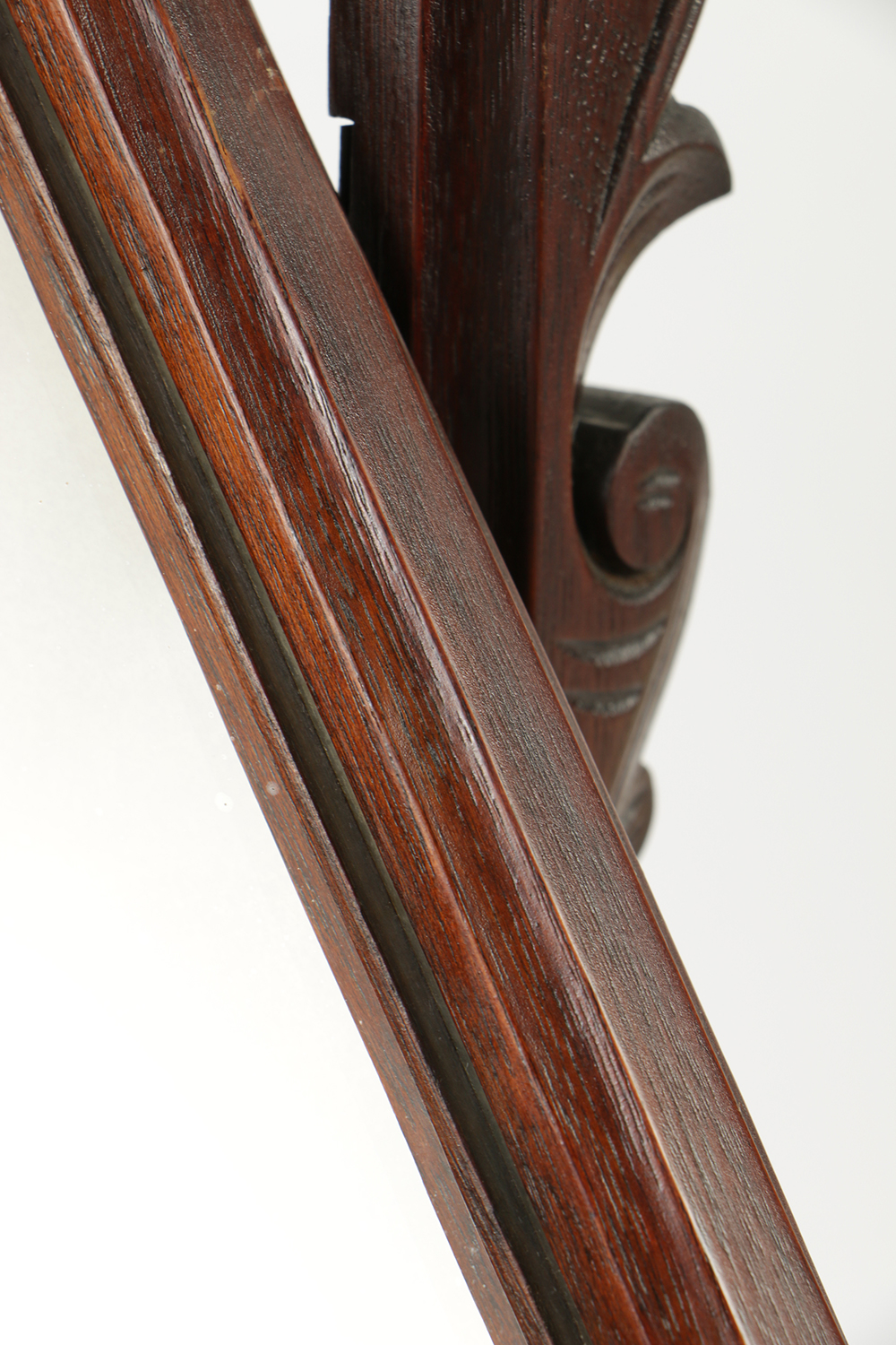 Antique Women's Dresser Mirror with Inlay Initials "SEH"