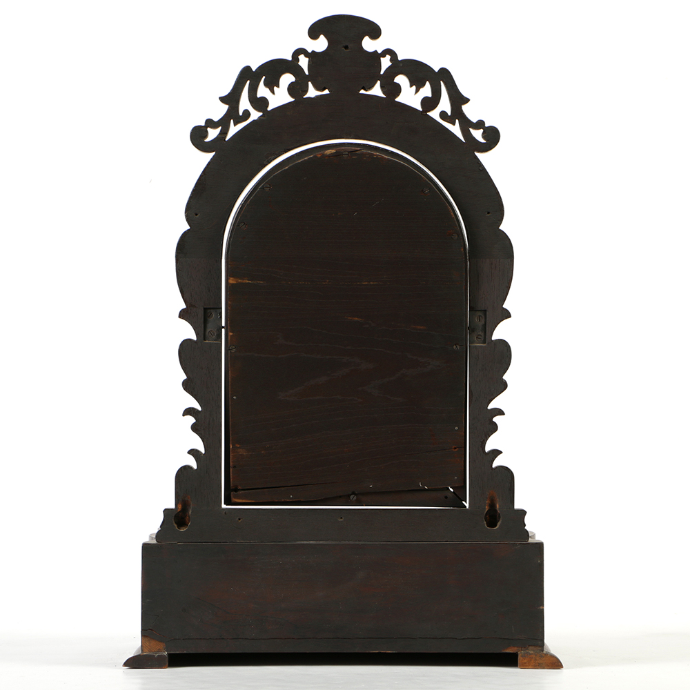 Antique Women's Dresser Mirror with Inlay Initials "SEH"