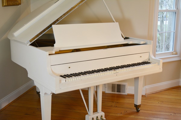 Krell White Baby Grand Piano