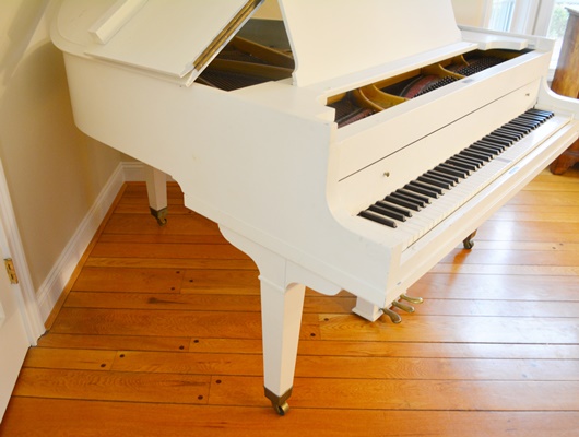 Krell White Baby Grand Piano