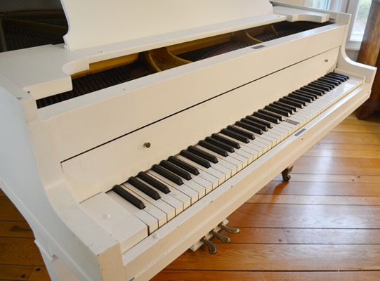 Krell White Baby Grand Piano