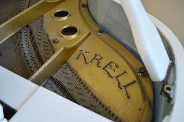 Krell White Baby Grand Piano