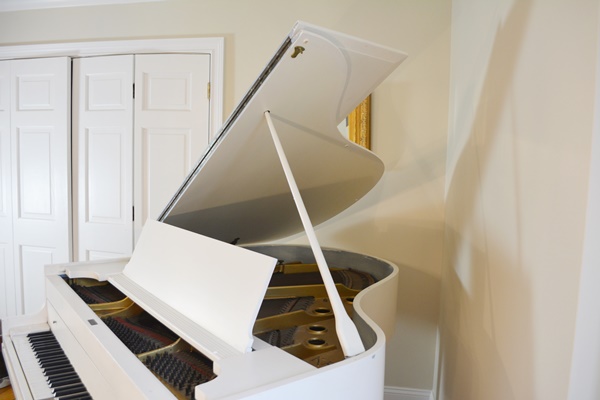 Krell White Baby Grand Piano