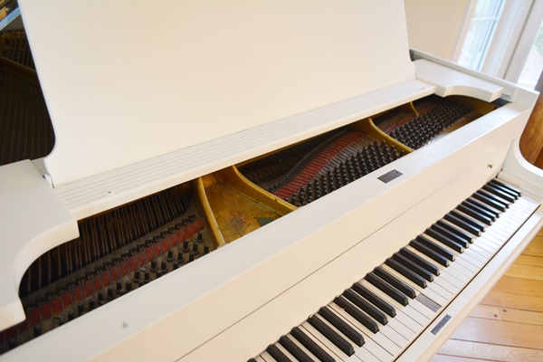 Krell White Baby Grand Piano