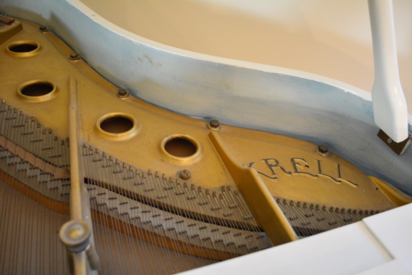 Krell White Baby Grand Piano