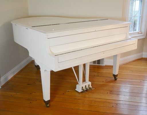 Krell White Baby Grand Piano