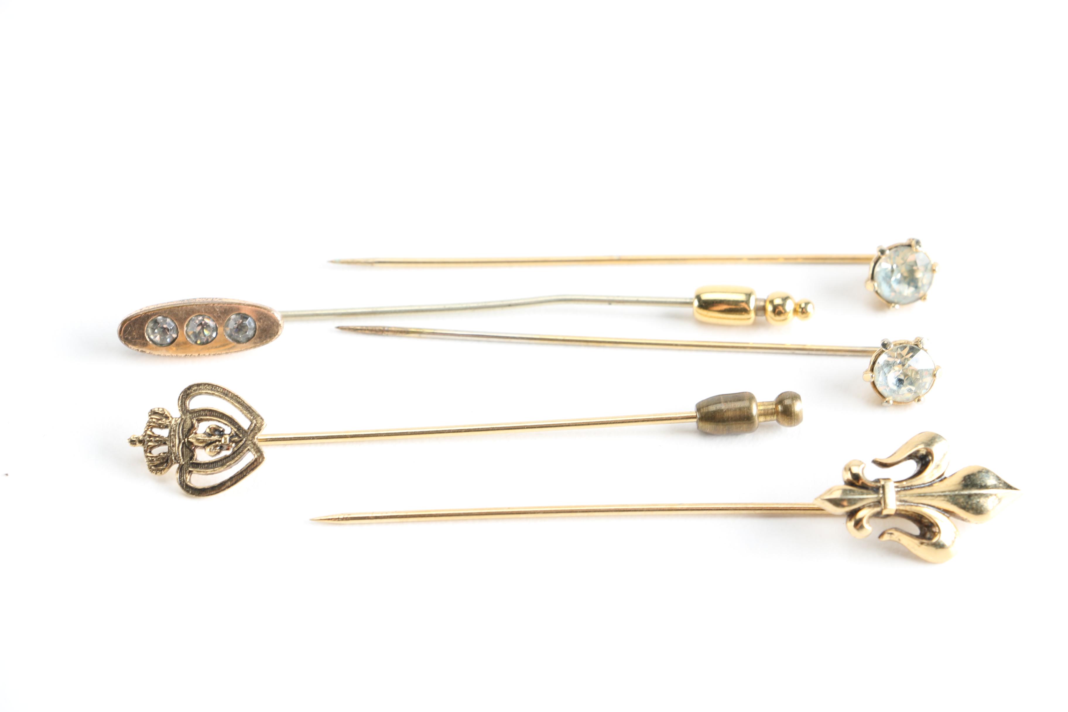 Assortment of Edwardian and Damascene Costume Jewelry