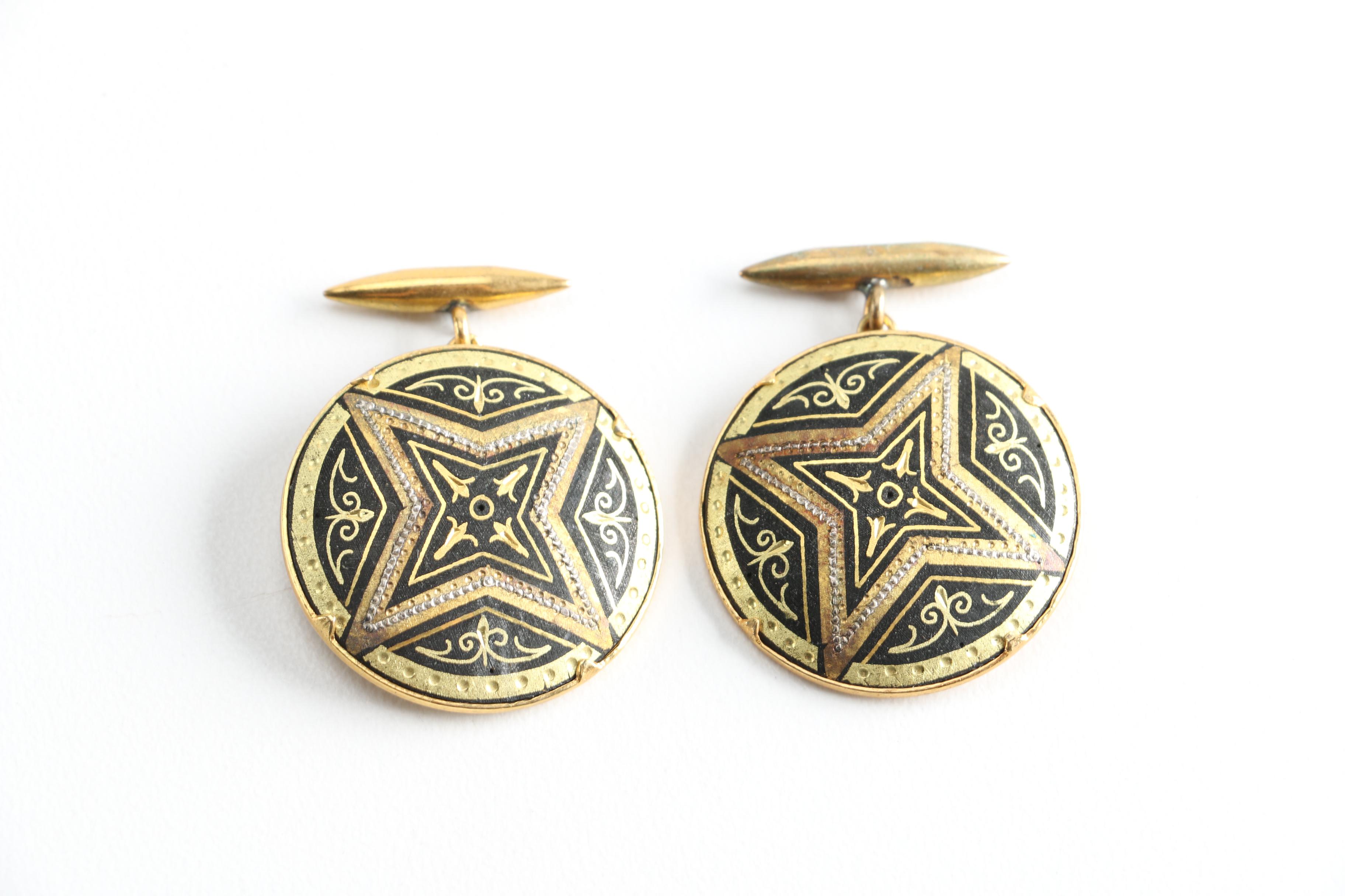 Assortment of Edwardian and Damascene Costume Jewelry