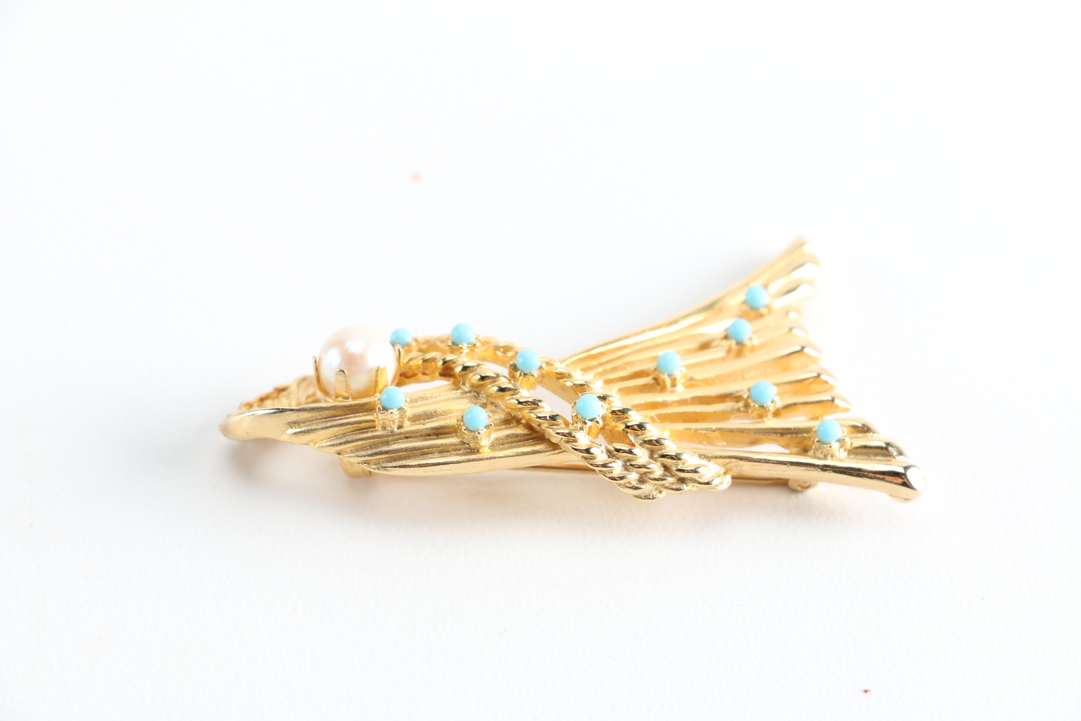 Assortment of Edwardian and Damascene Costume Jewelry