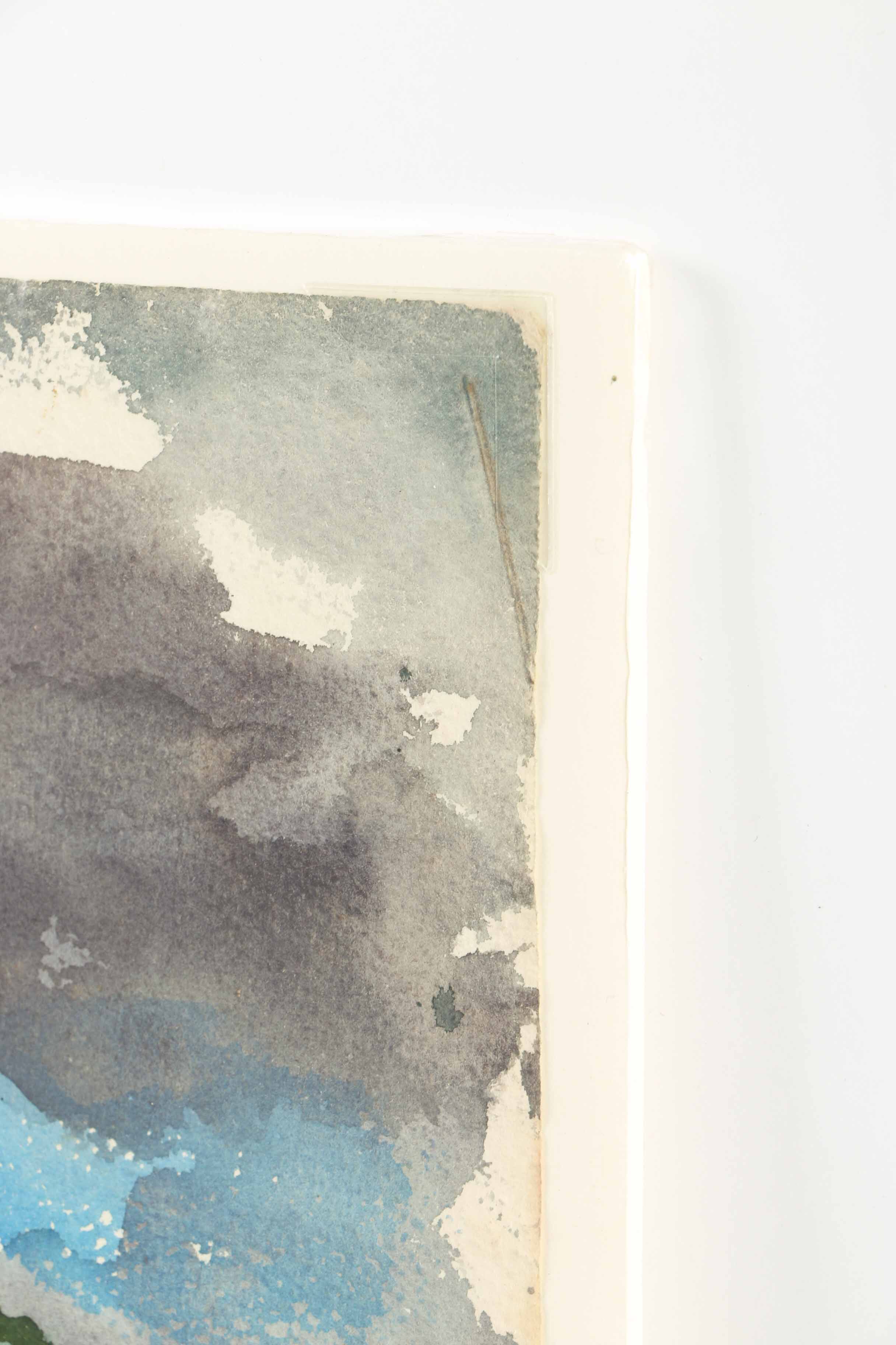 Arthur Helwig Watercolor on Paper of a House Along the Water