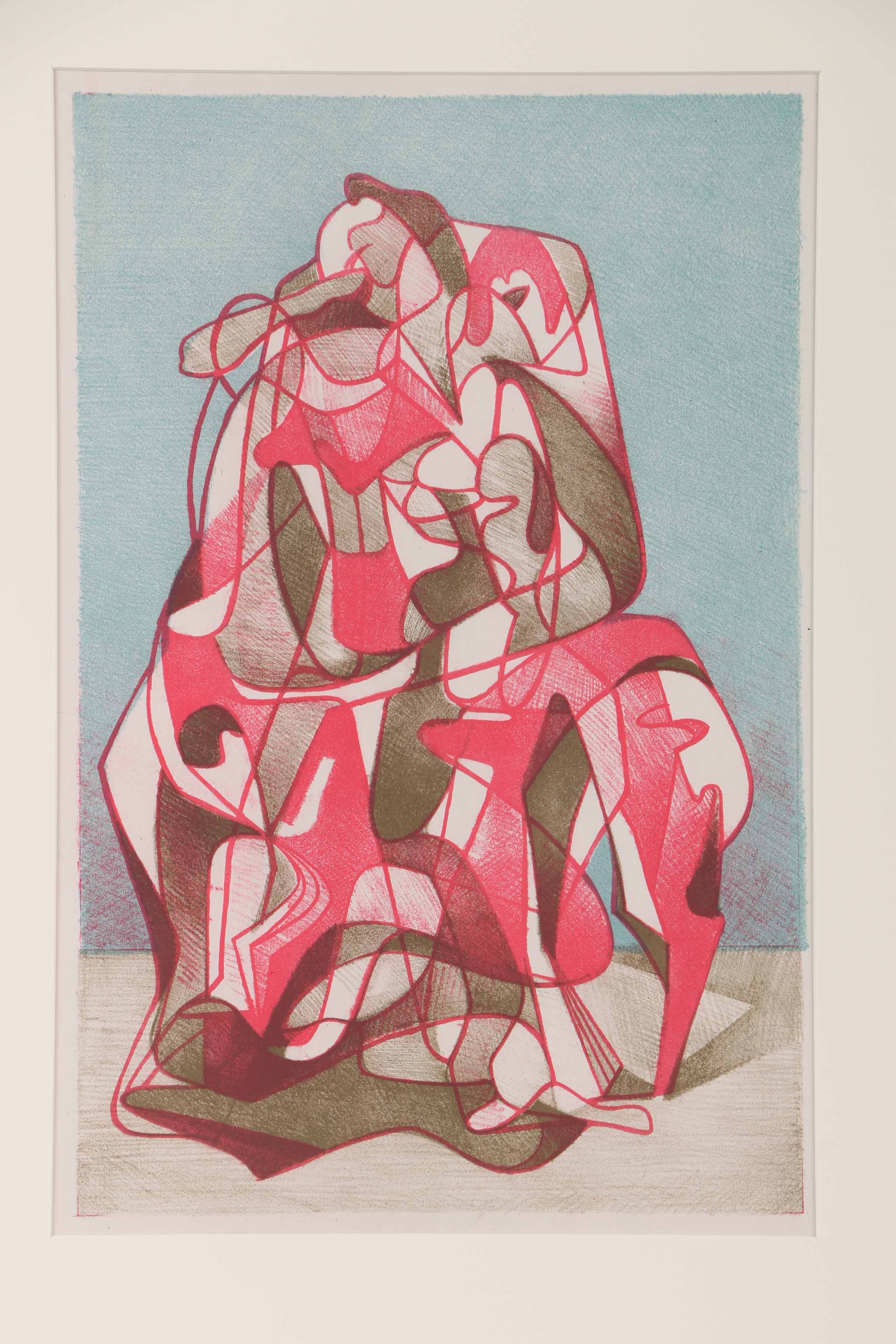 Arthur Helwig Lithograph "The Family"