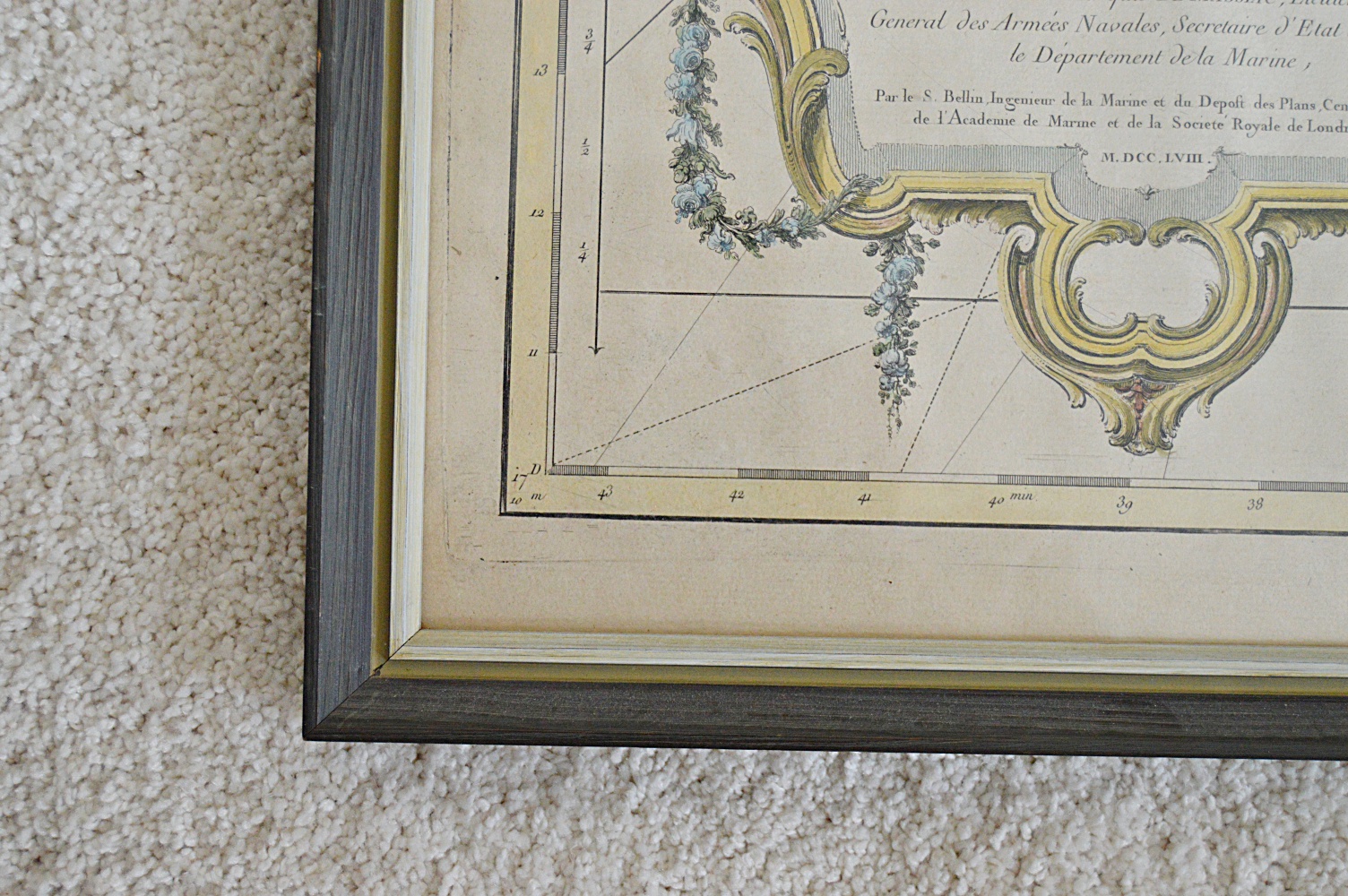 1758 French Engraved Map of L'Isle de Saint Christophe