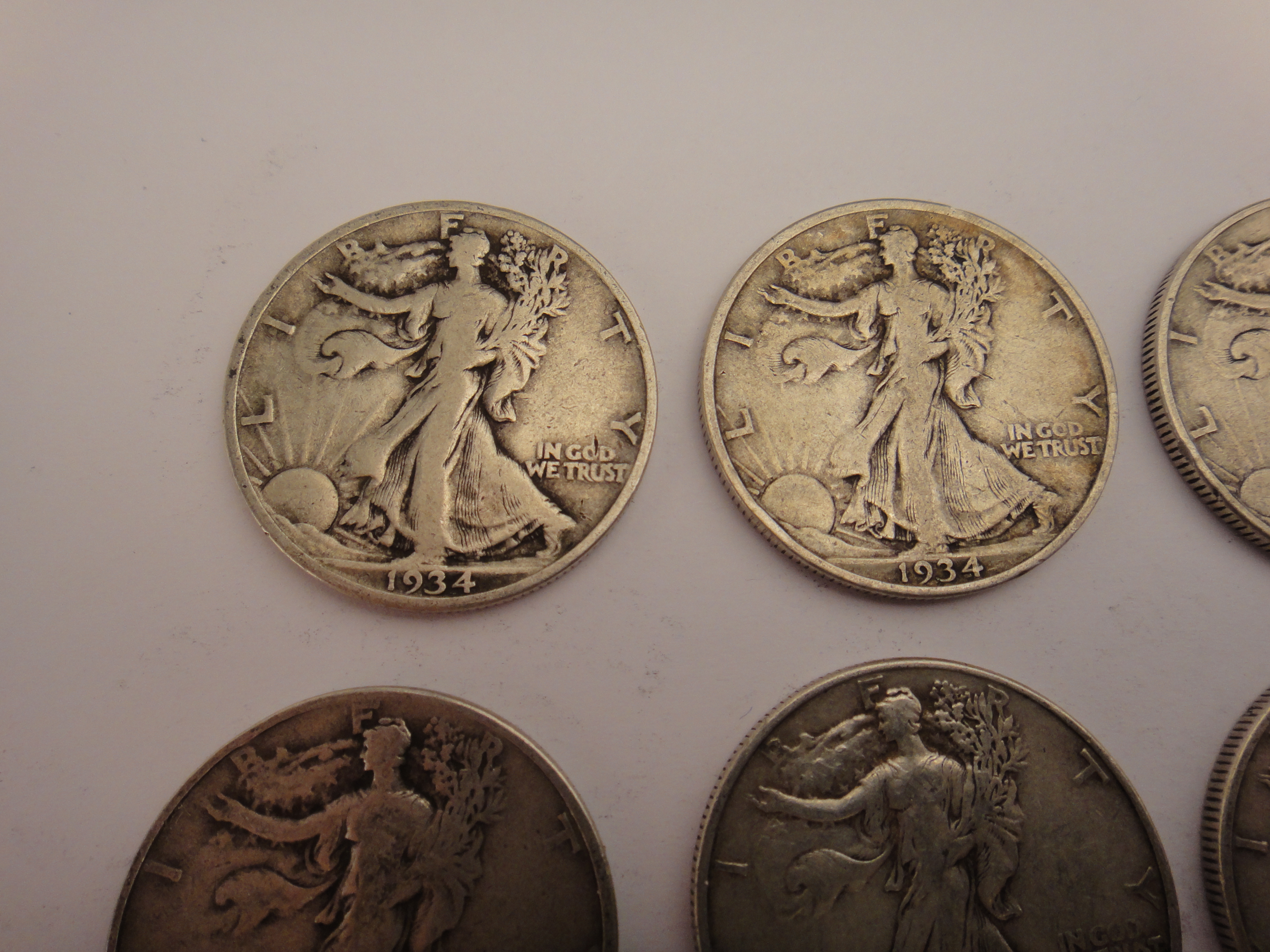 20 Silver Walking Liberty Half Dollars 1930s