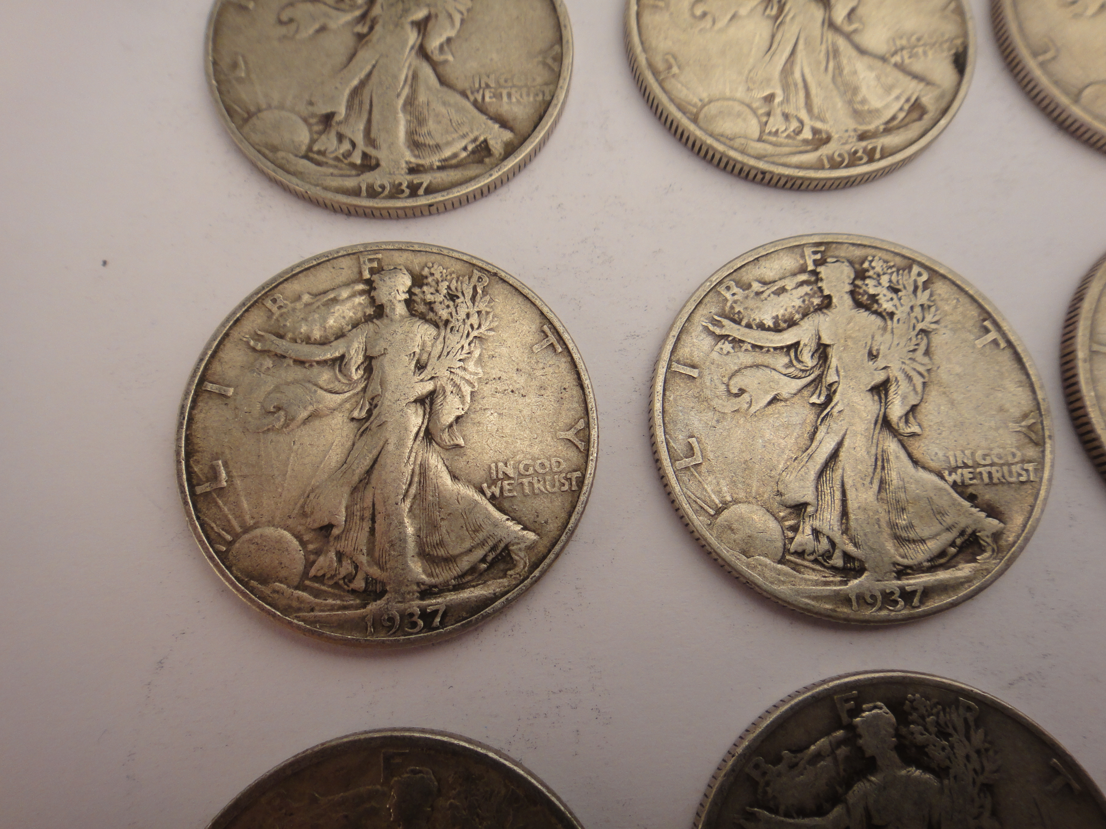 20 Silver Walking Liberty Half Dollars 1930s