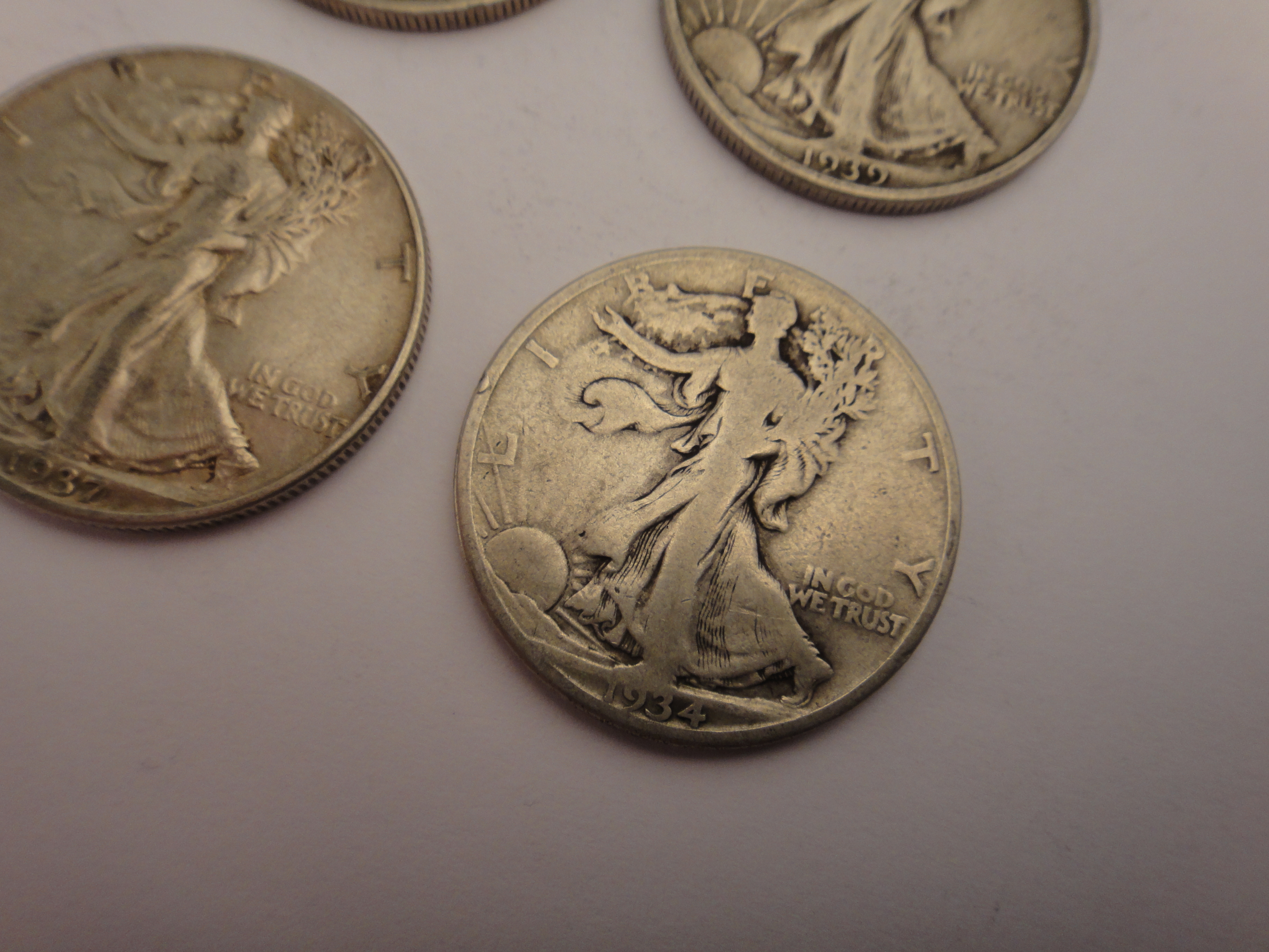 20 Silver Walking Liberty Half Dollars 1930s