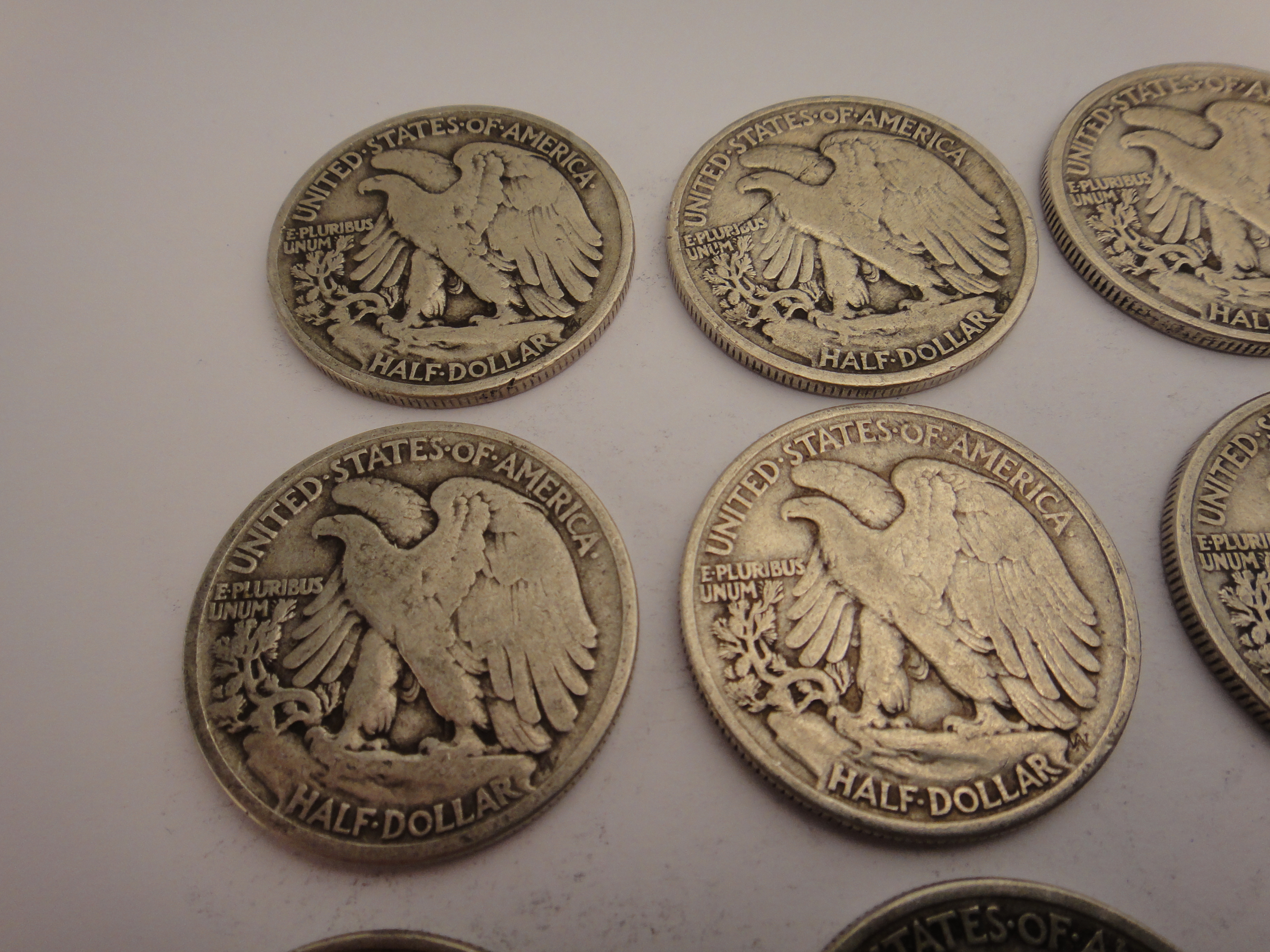 20 Silver Walking Liberty Half Dollars 1930s