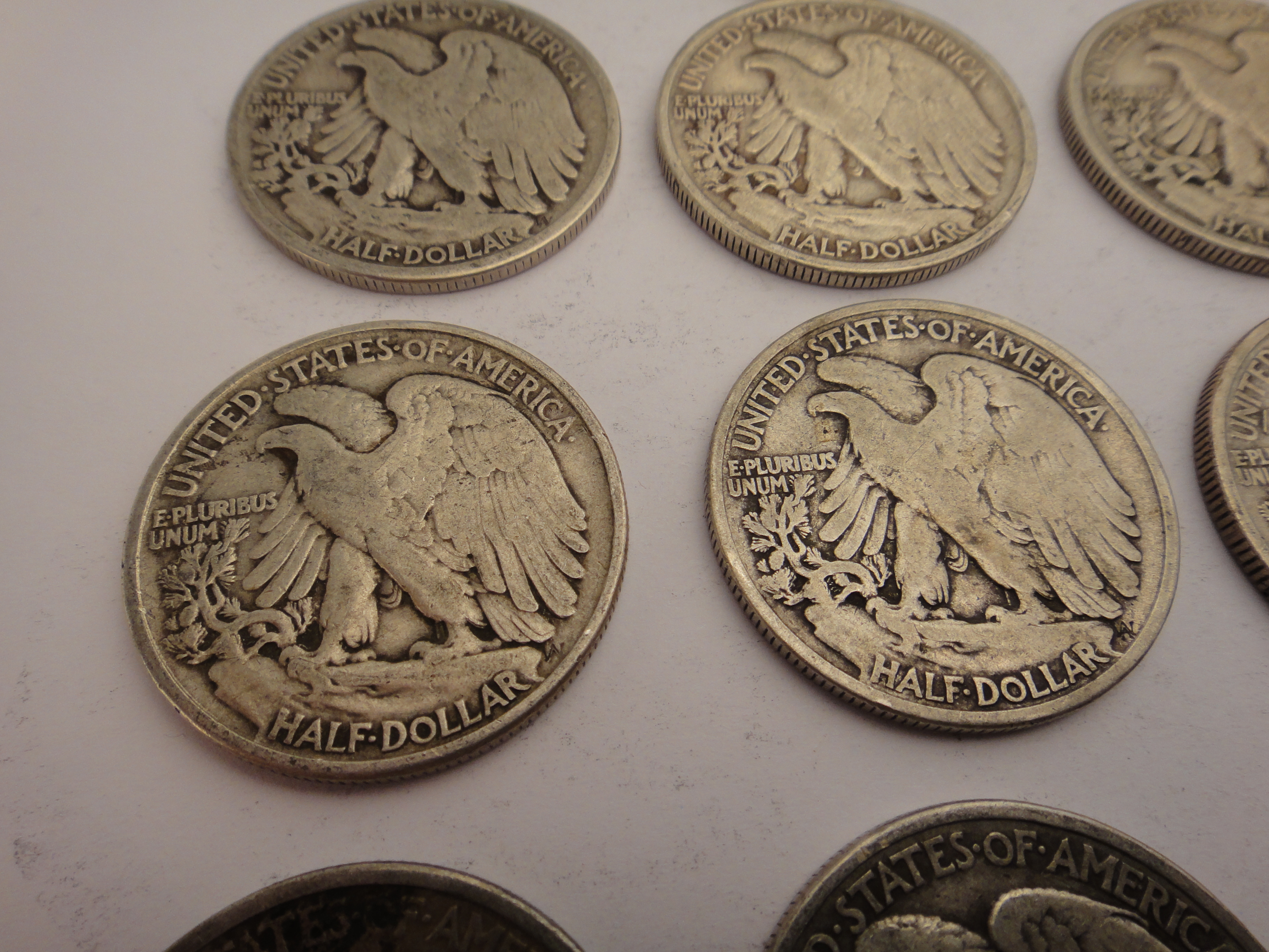 20 Silver Walking Liberty Half Dollars 1930s