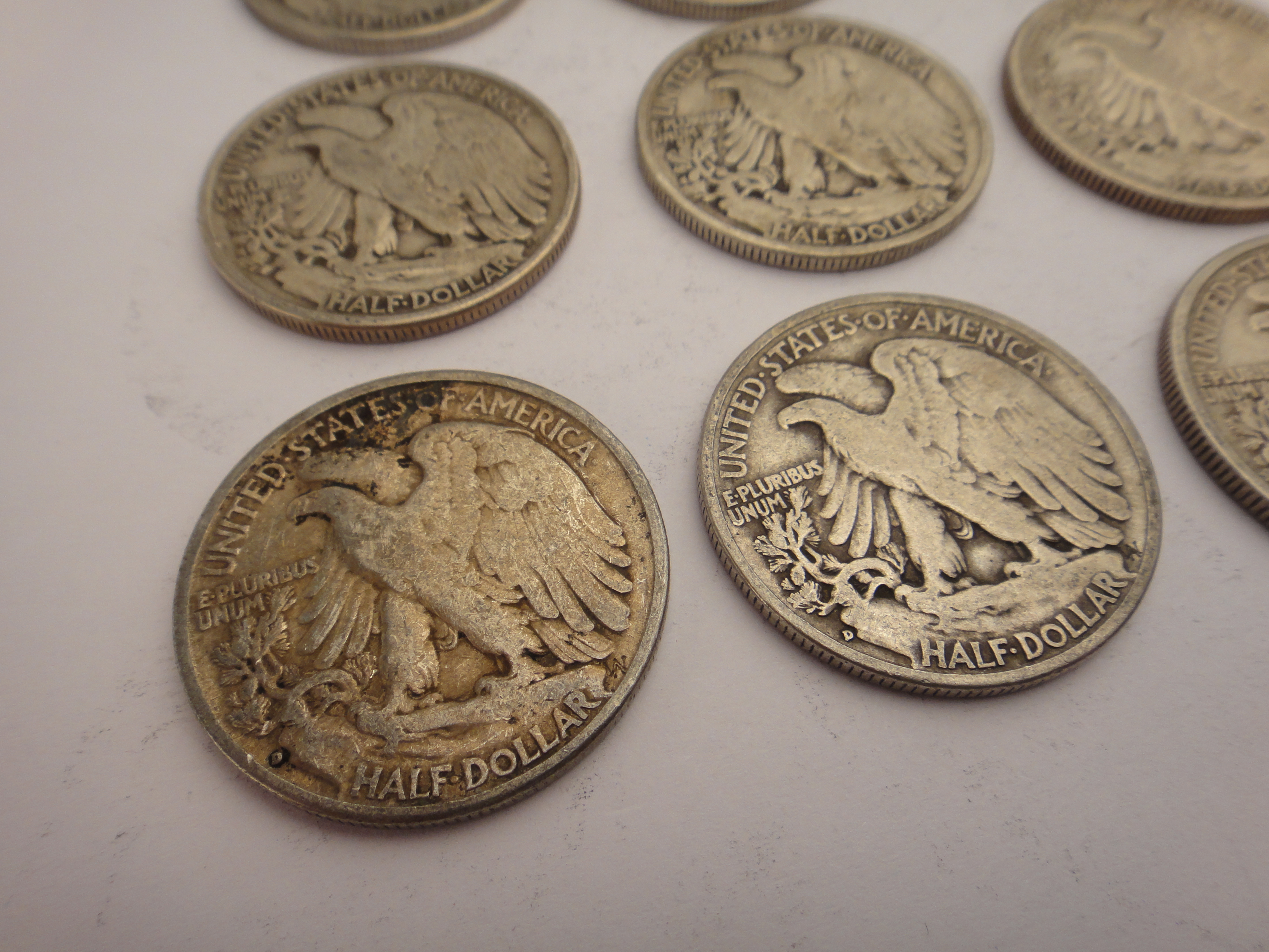 20 Silver Walking Liberty Half Dollars 1930s
