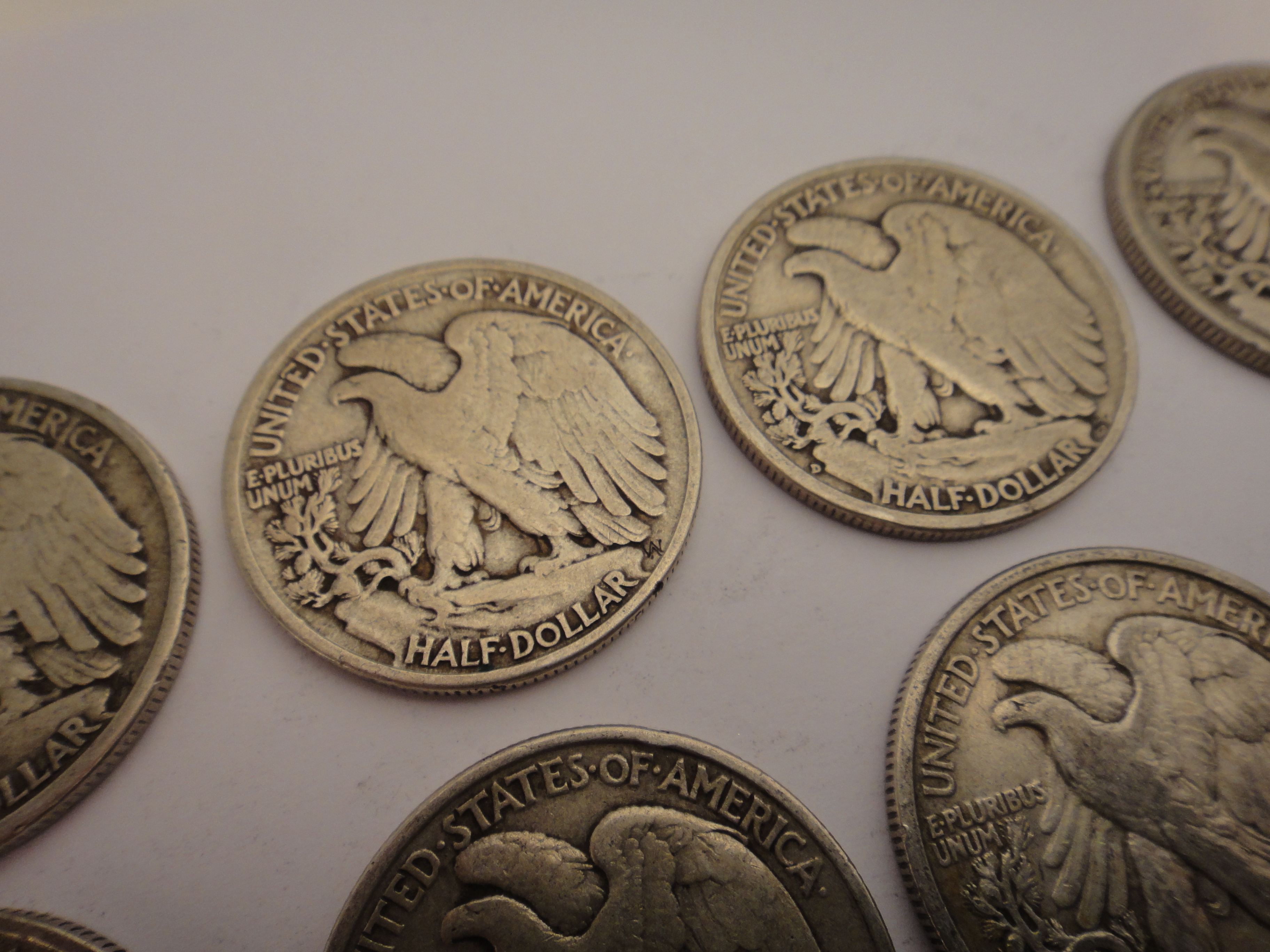 20 Silver Walking Liberty Half Dollars 1930s
