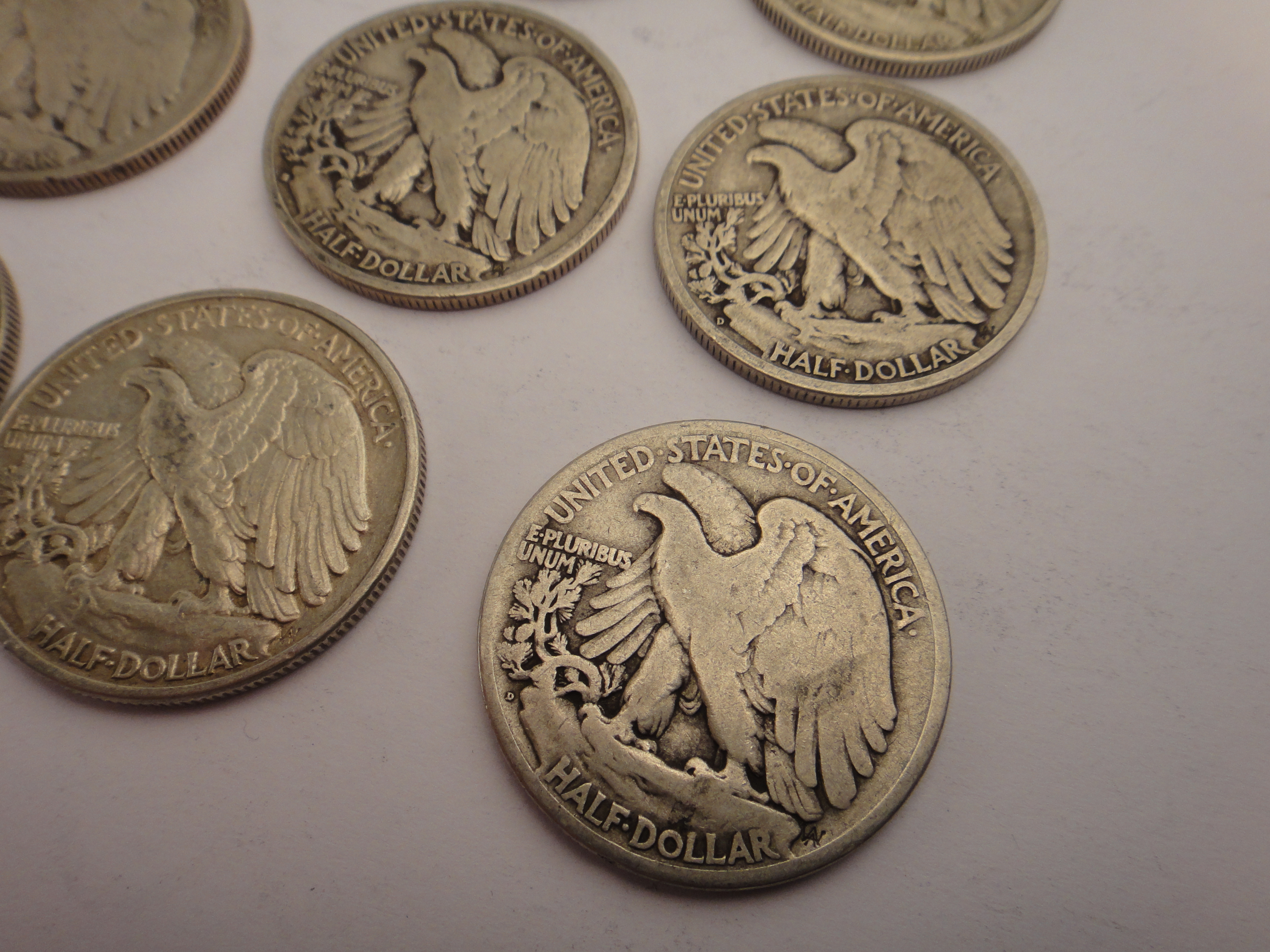 20 Silver Walking Liberty Half Dollars 1930s