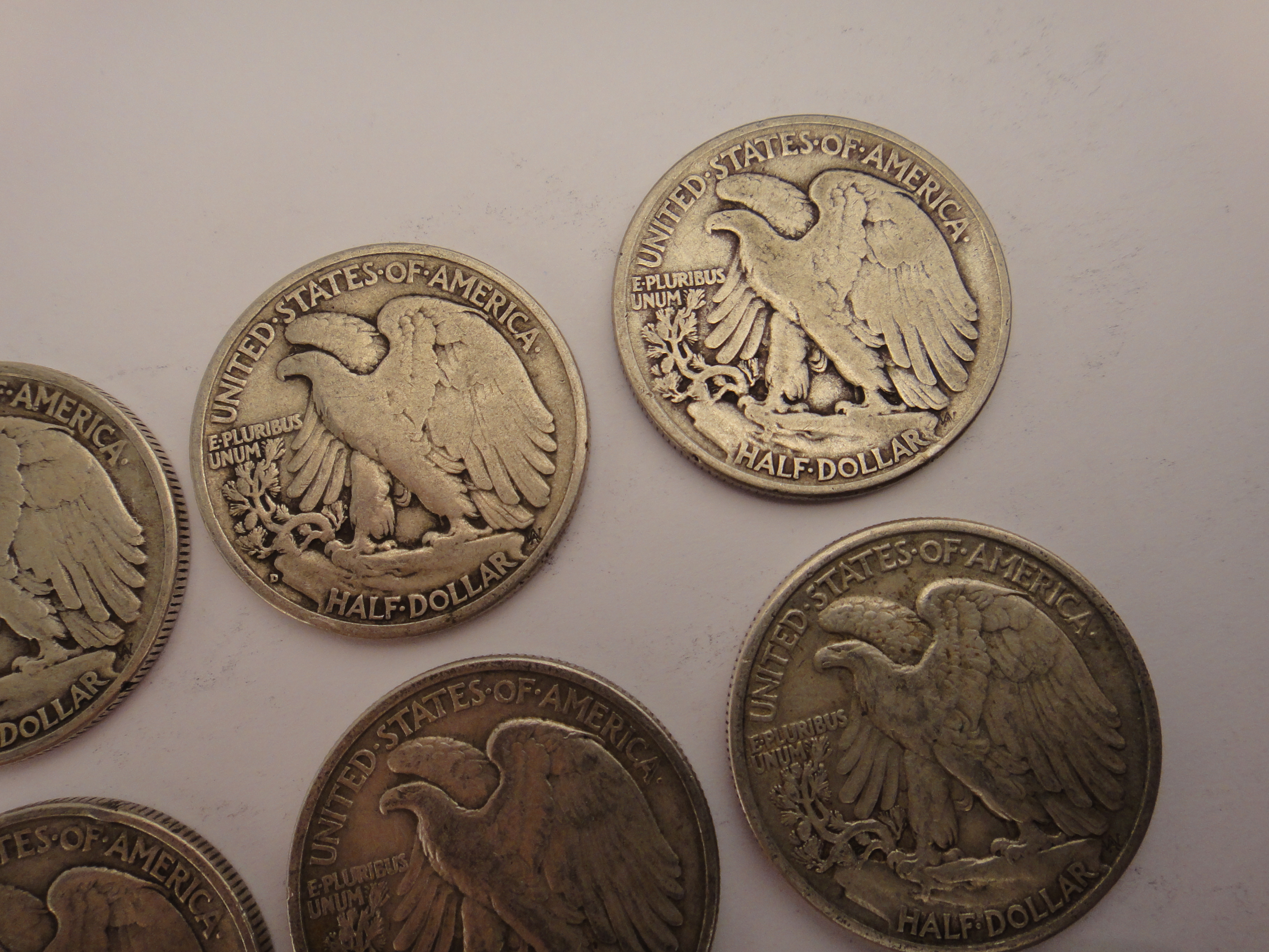 20 Silver Walking Liberty Half Dollars 1930s