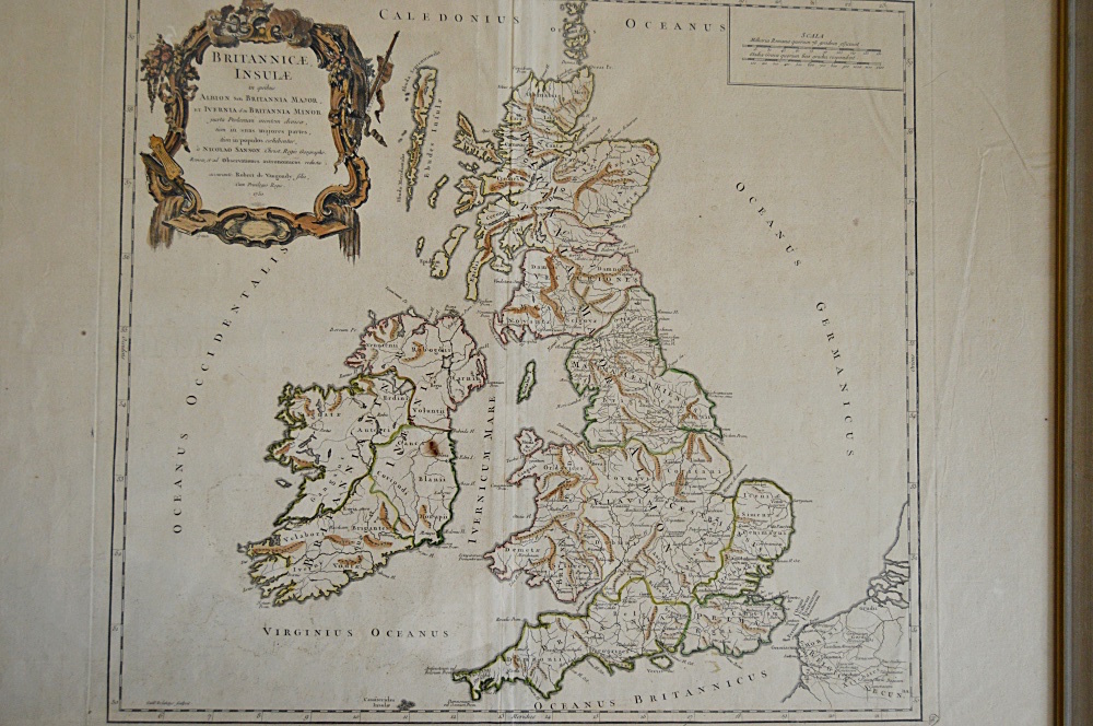 1750 French Engraved Map titled "Britannicae Insulae"