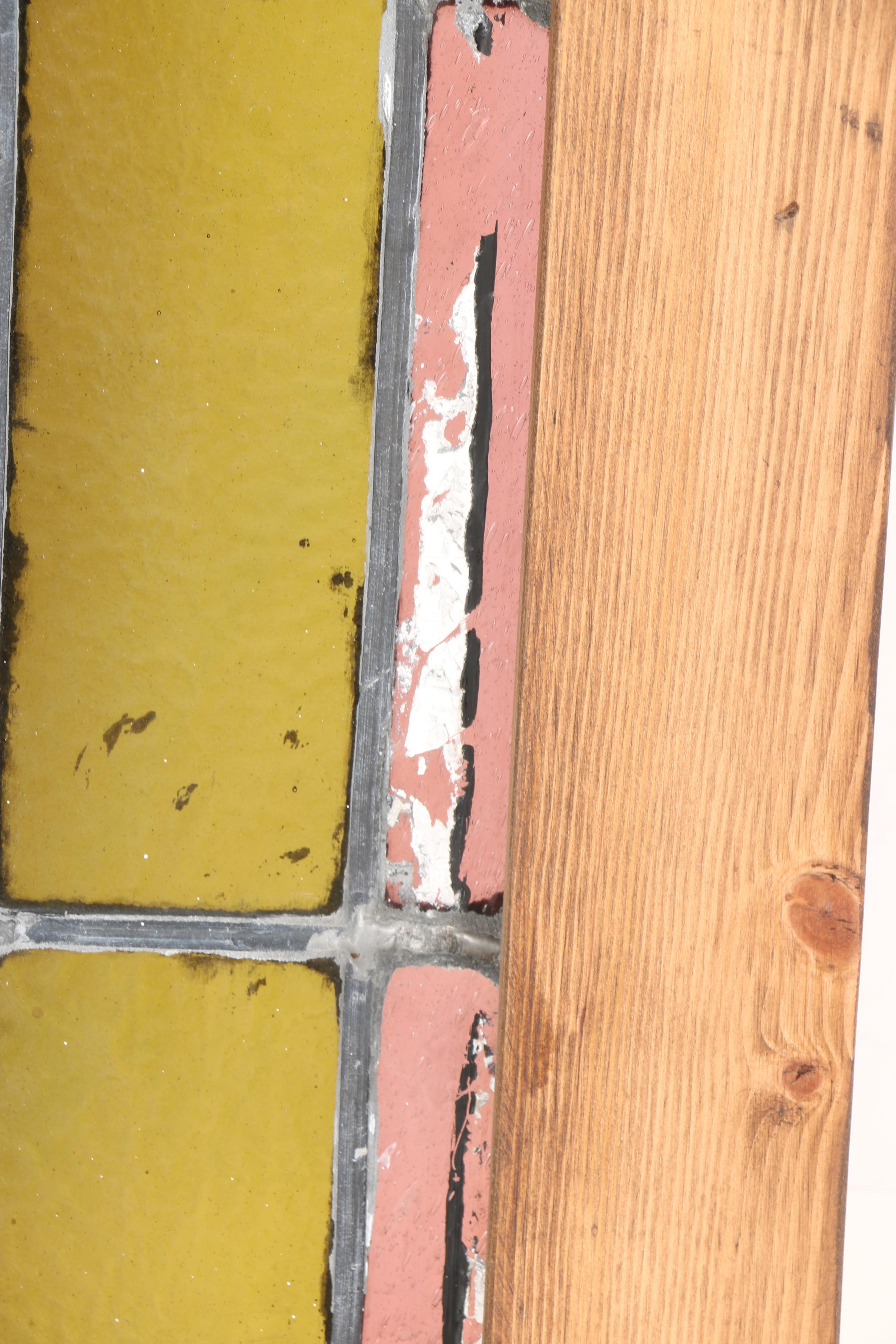 Antique Arched Stained Glass Window