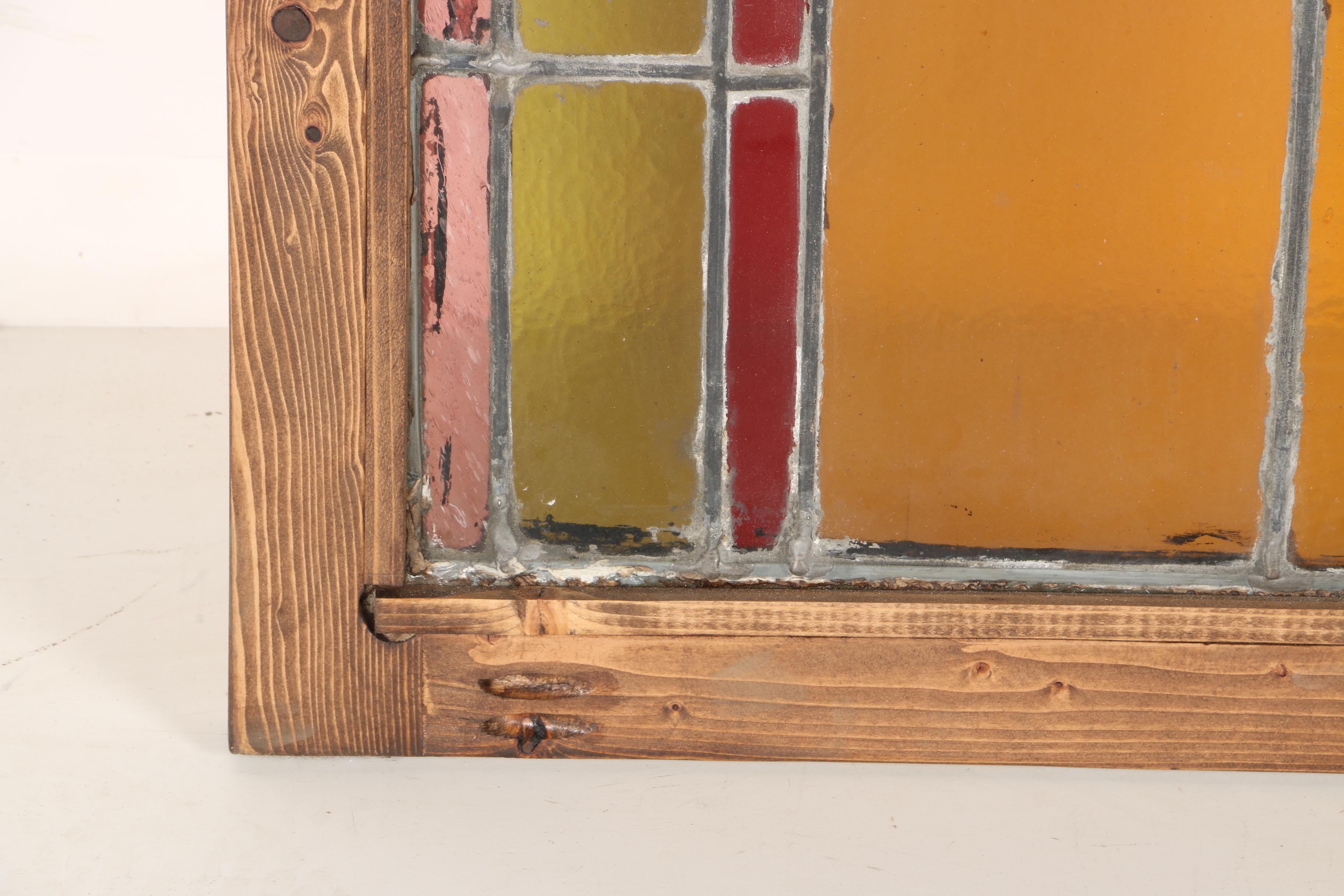 Antique Arched Stained Glass Window