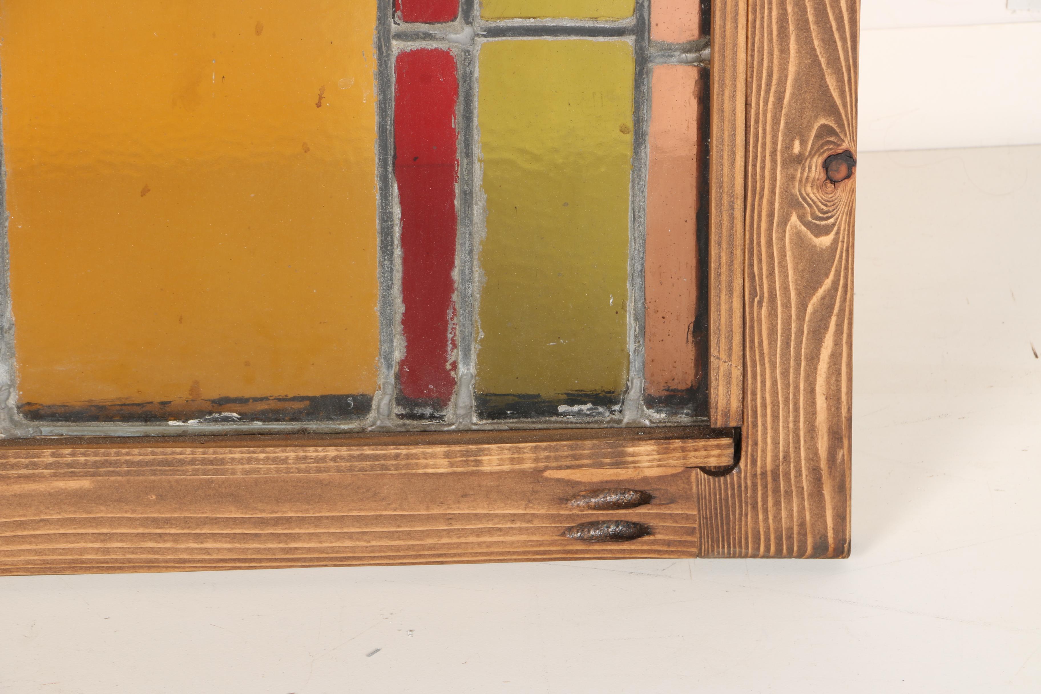 Antique Arched Stained Glass Window