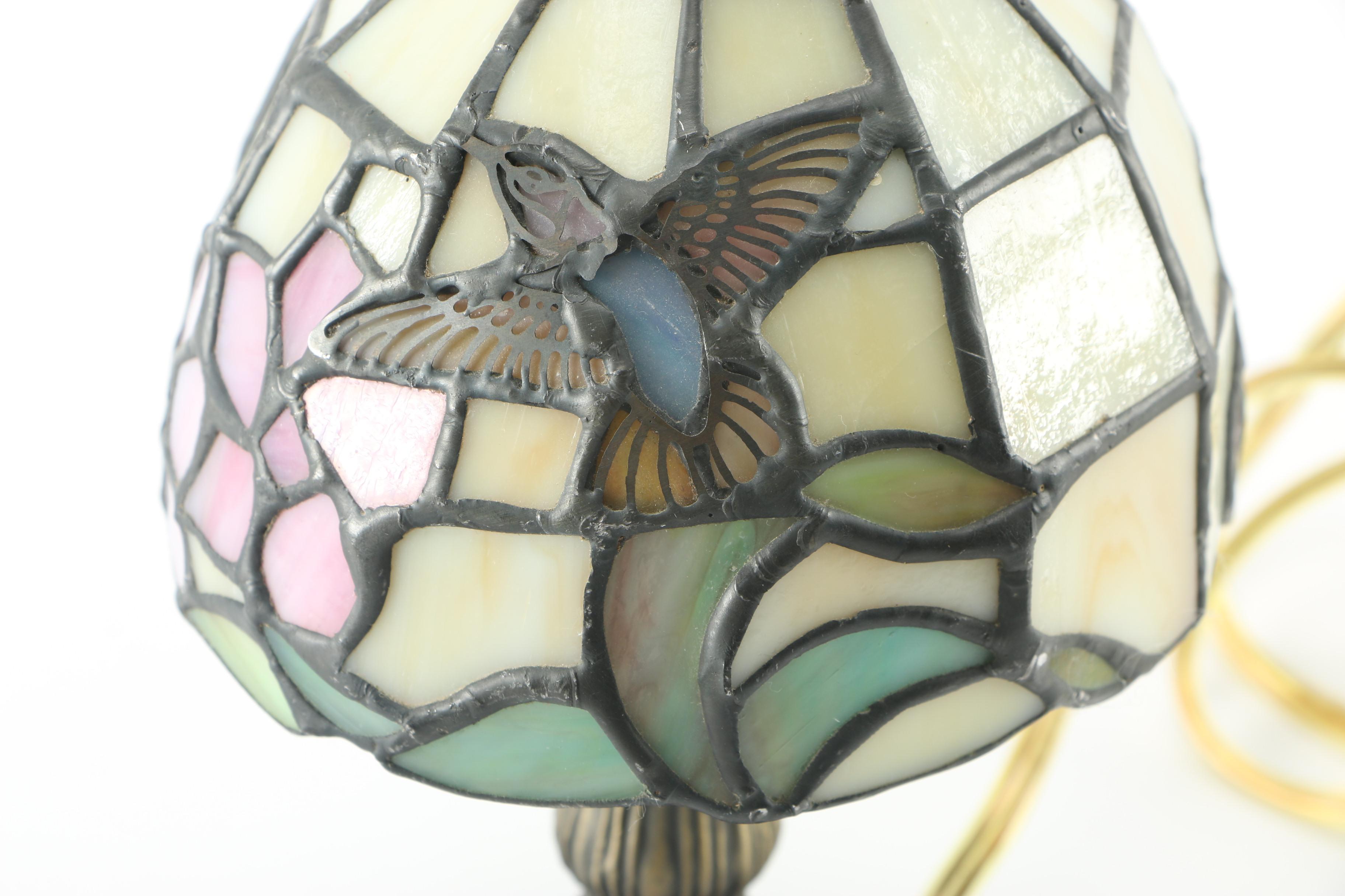 Stained Glass Hummingbird Tiffany Style Desk Lamp