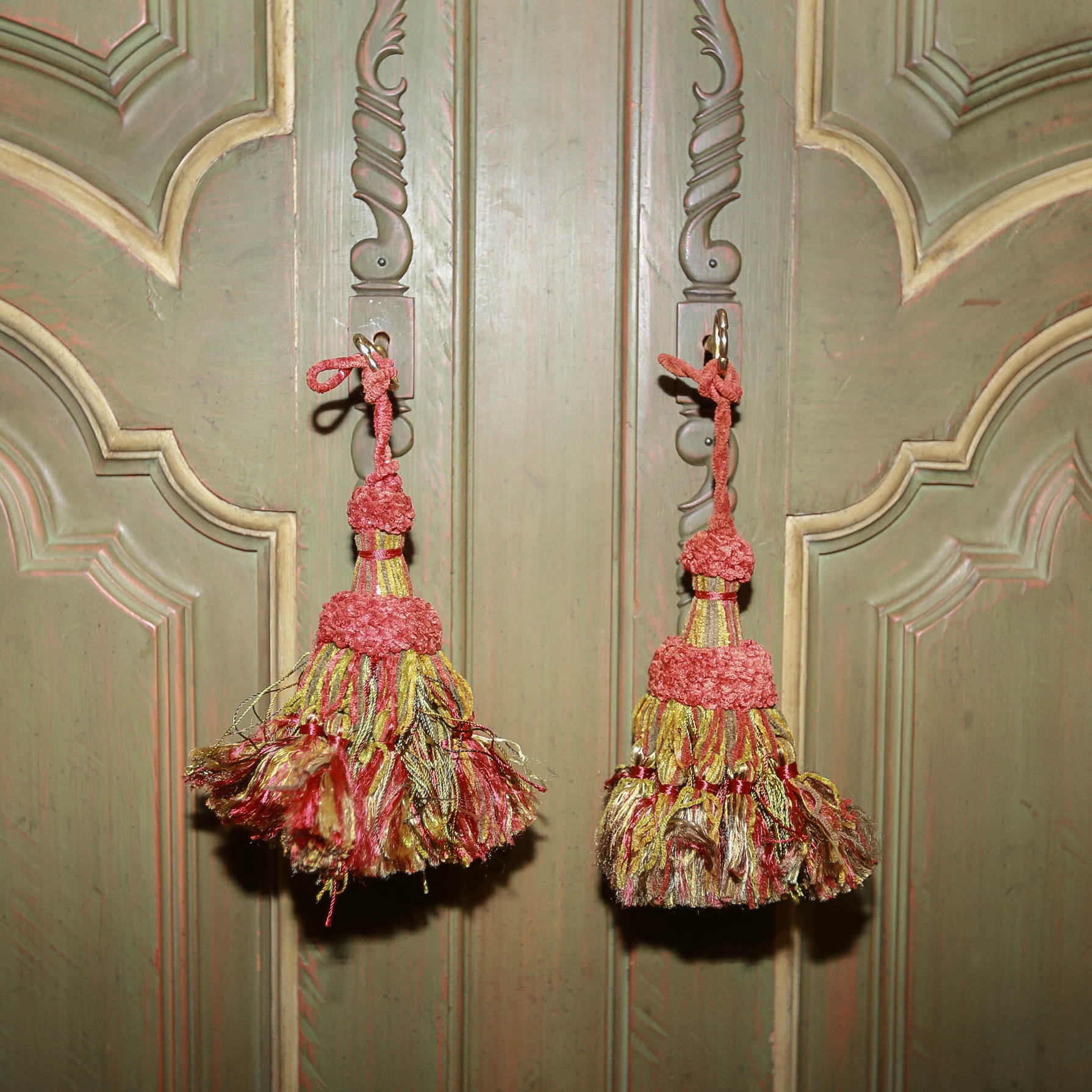 Baker Furniture Olive Painted Wooden Dresser